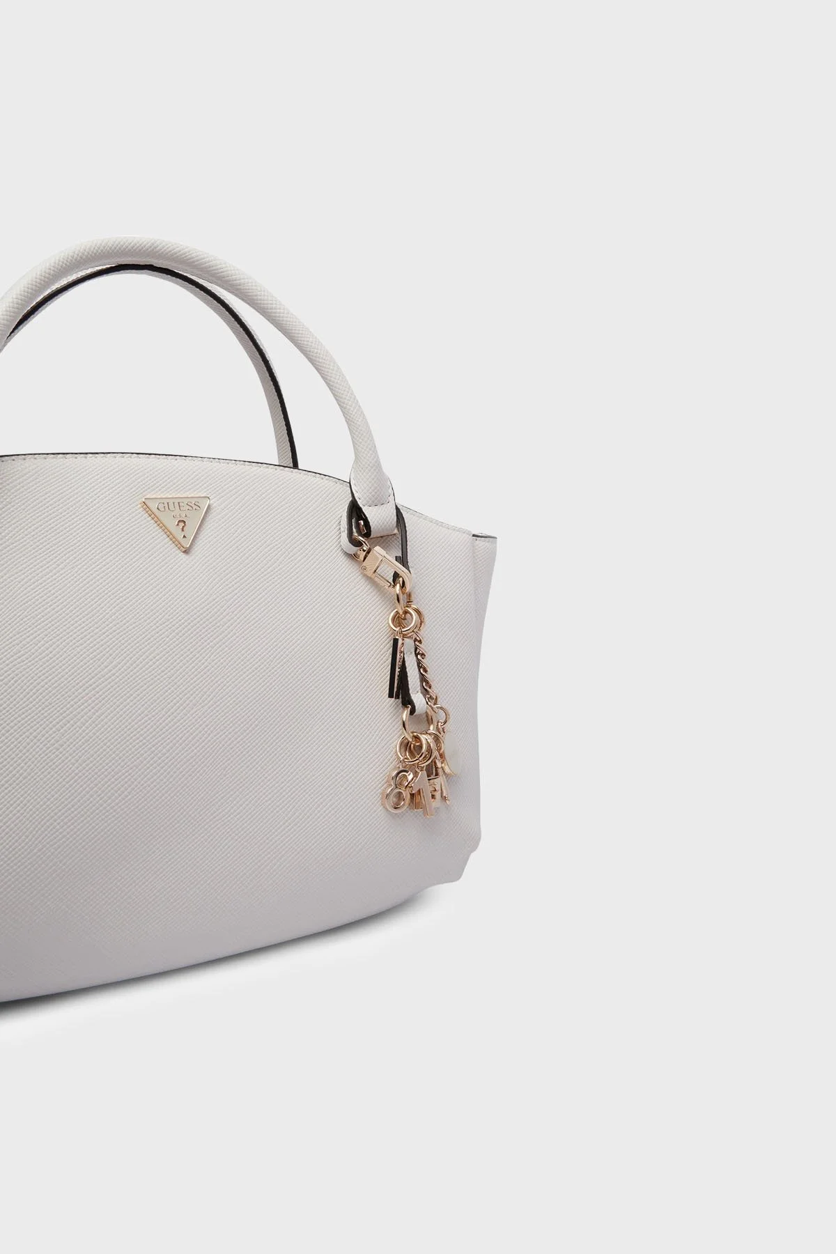 Guess Gilda Charmlı Çıkarılabilir Askılı HWZG9747060 Kadın Çanta HWZG97 47060 OFF Ekru - 4
