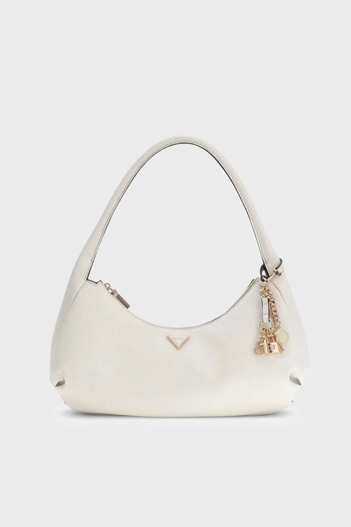 Guess Gilda Charmlı Omuz Askılı HWZG9747010 Kadın Çanta HWZG97 47010 OFF Ekru - 1