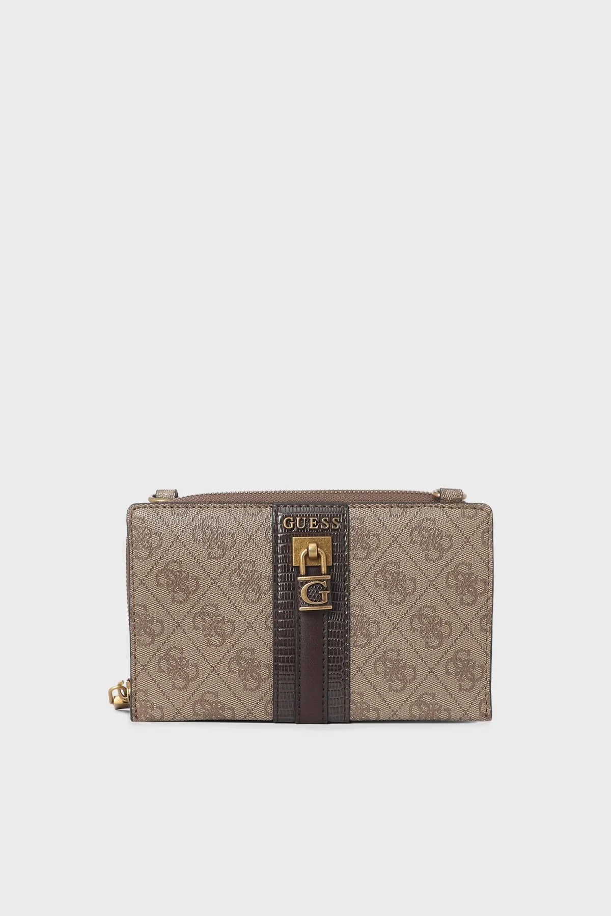 Guess Ginevra Fermuarlı Çıkarılabilir Omuz Askılı Bayan Çanta HWSB8675720 LTL KAHVE - 1