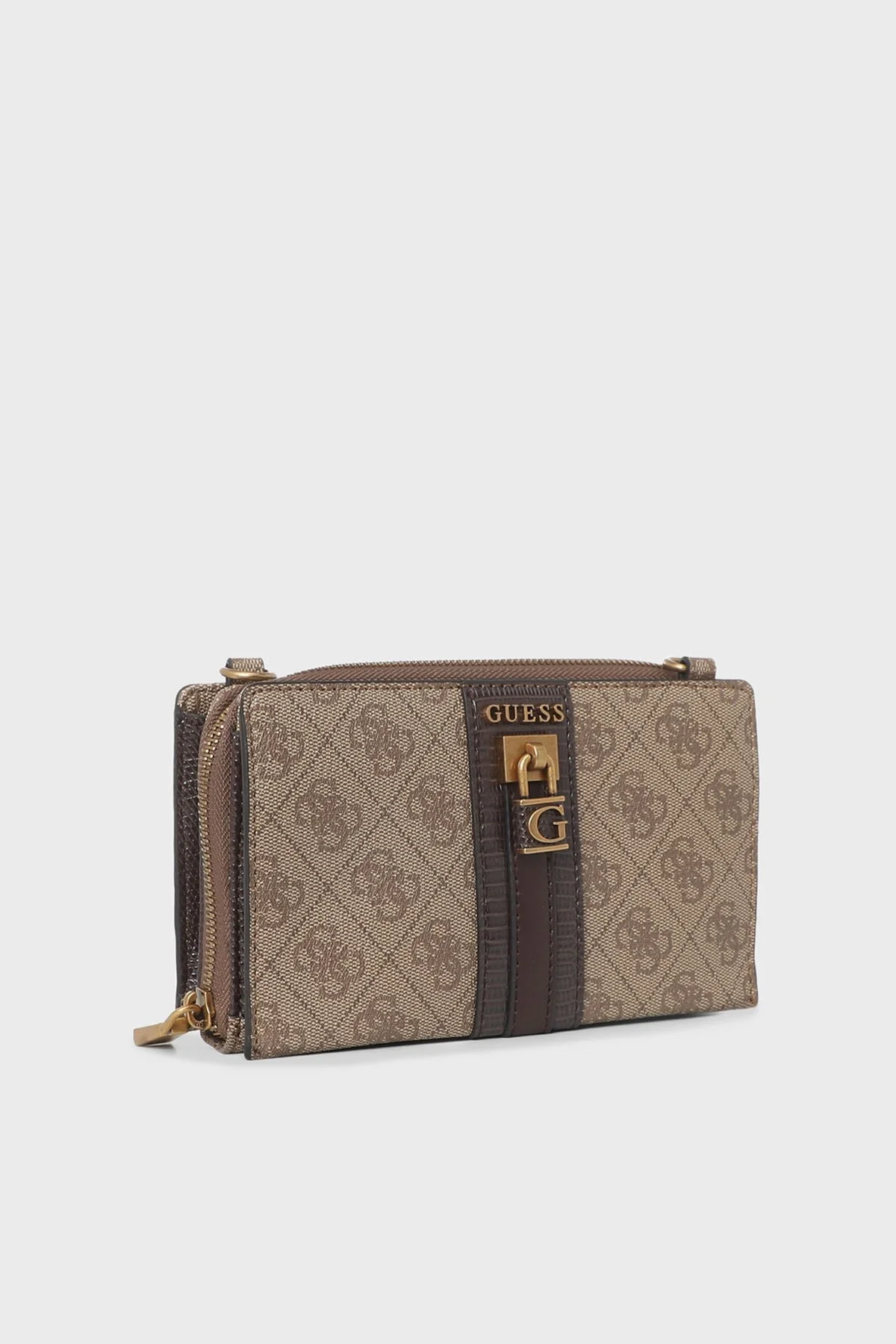 Guess Ginevra Fermuarlı Çıkarılabilir Omuz Askılı Bayan Çanta HWSB8675720 LTL KAHVE - 3