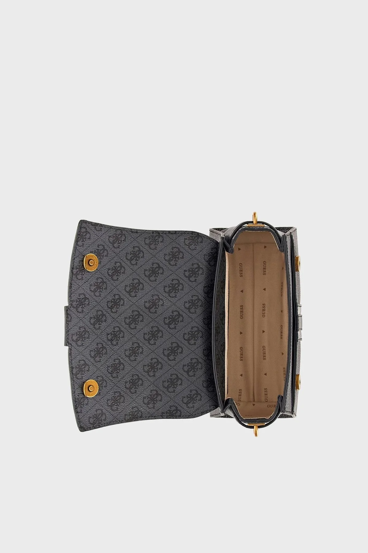 Guess Ginevra Logolu Çıkarılabilir Omuz Askılı Bayan Çanta HWSB8675200 CLO ANTRASİT - 5