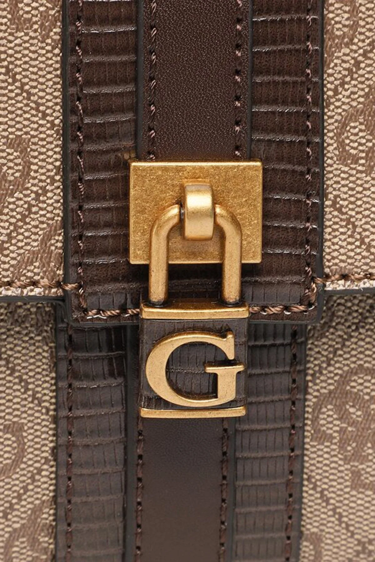 Guess Ginevra Logolu Çıkarılabilir Omuz Askılı Bayan Çanta HWSB8675200 LTL KAHVE - 4
