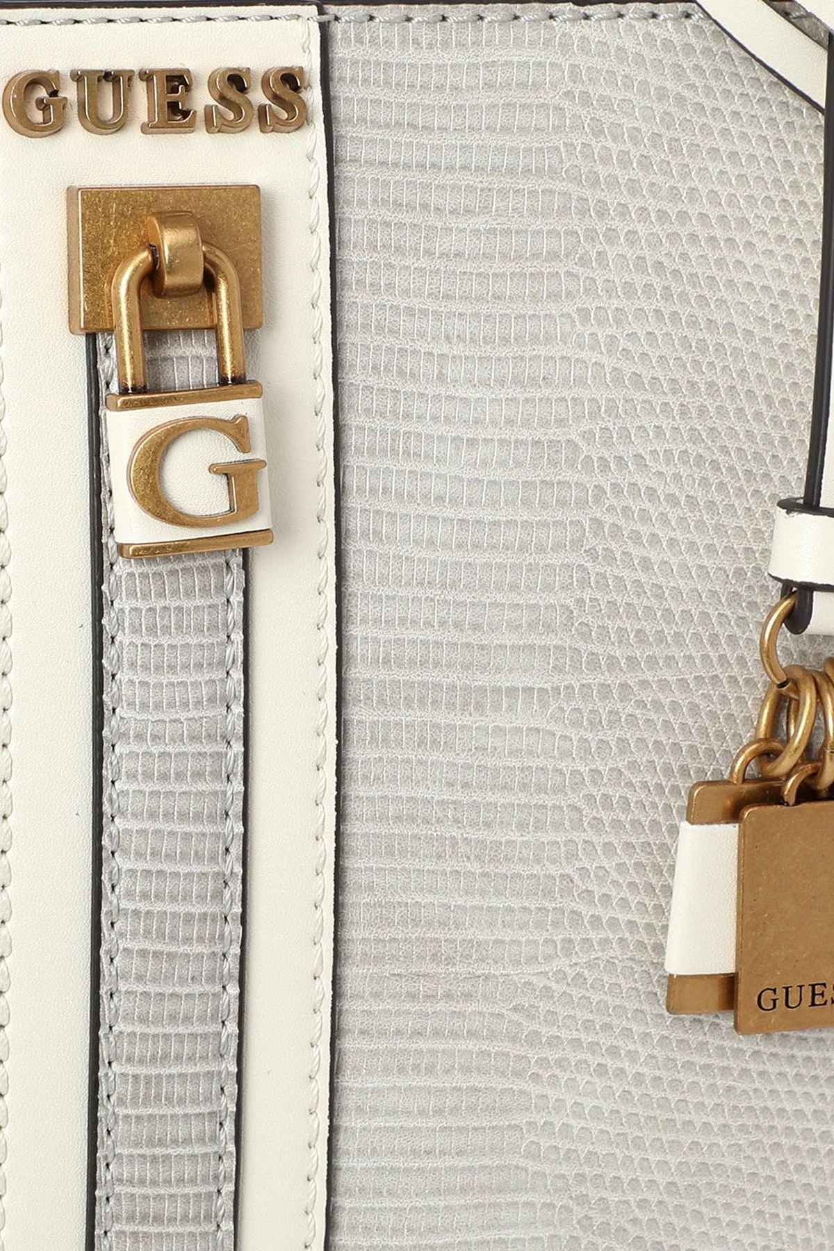 Guess Ginevra Logolu Çıkarılabilir Uzatma Askılı Bayan Çanta HWKB8734060 TAU AÇIK GRİ - 4