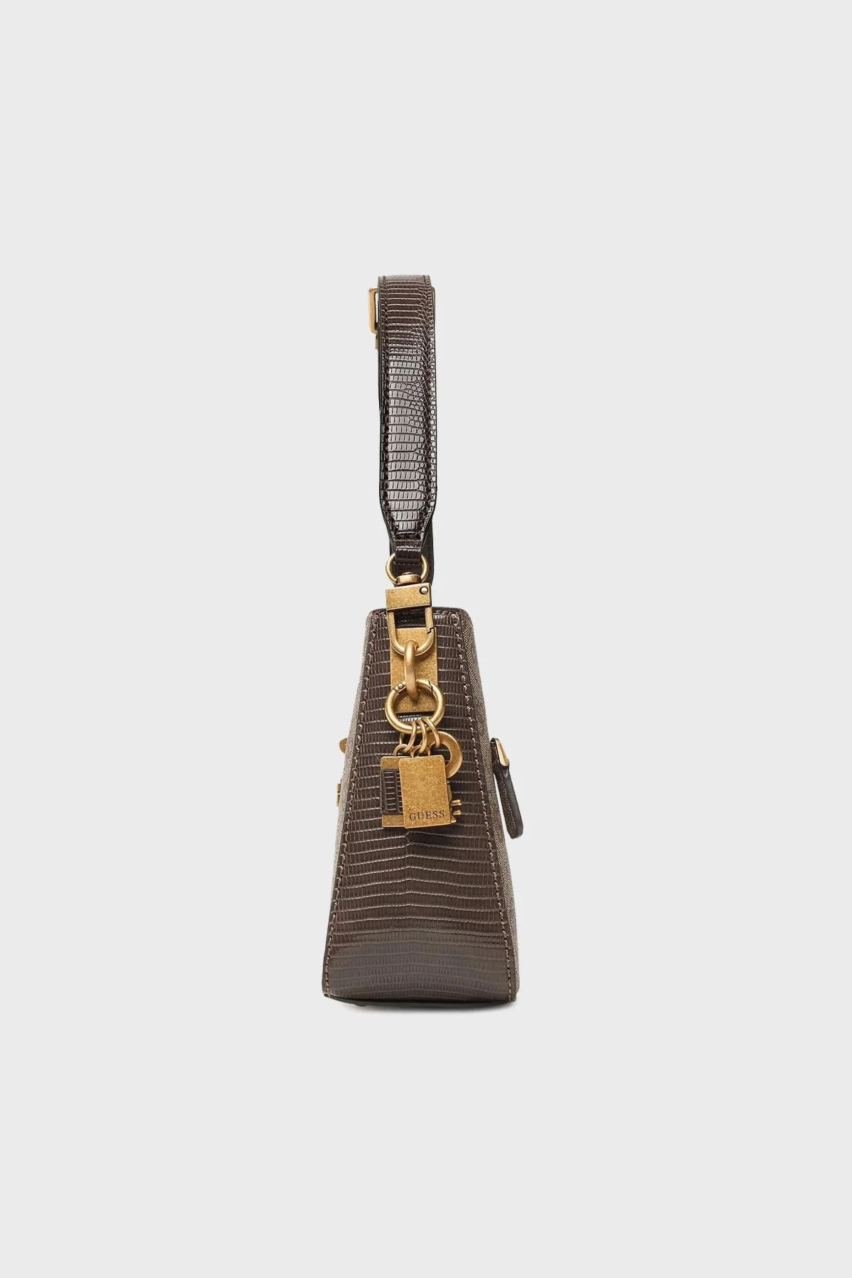 Guess Ginevra Logolu Fermuarlı Omuz Bayan Çanta HWSB8675180 LTL KAHVE - 3