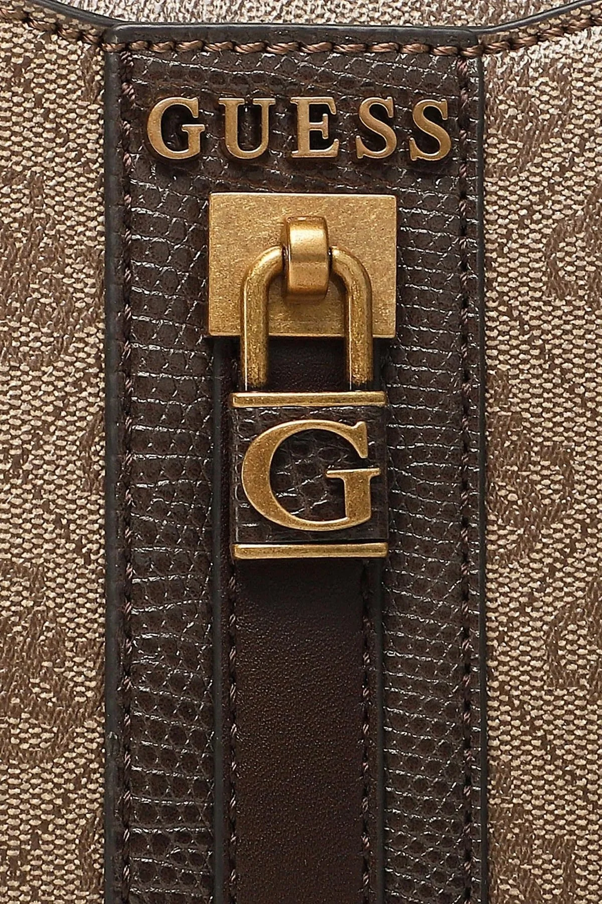 Guess Ginevra Logolu Fermuarlı Omuz Bayan Çanta HWSB8675180 LTL KAHVE - 5