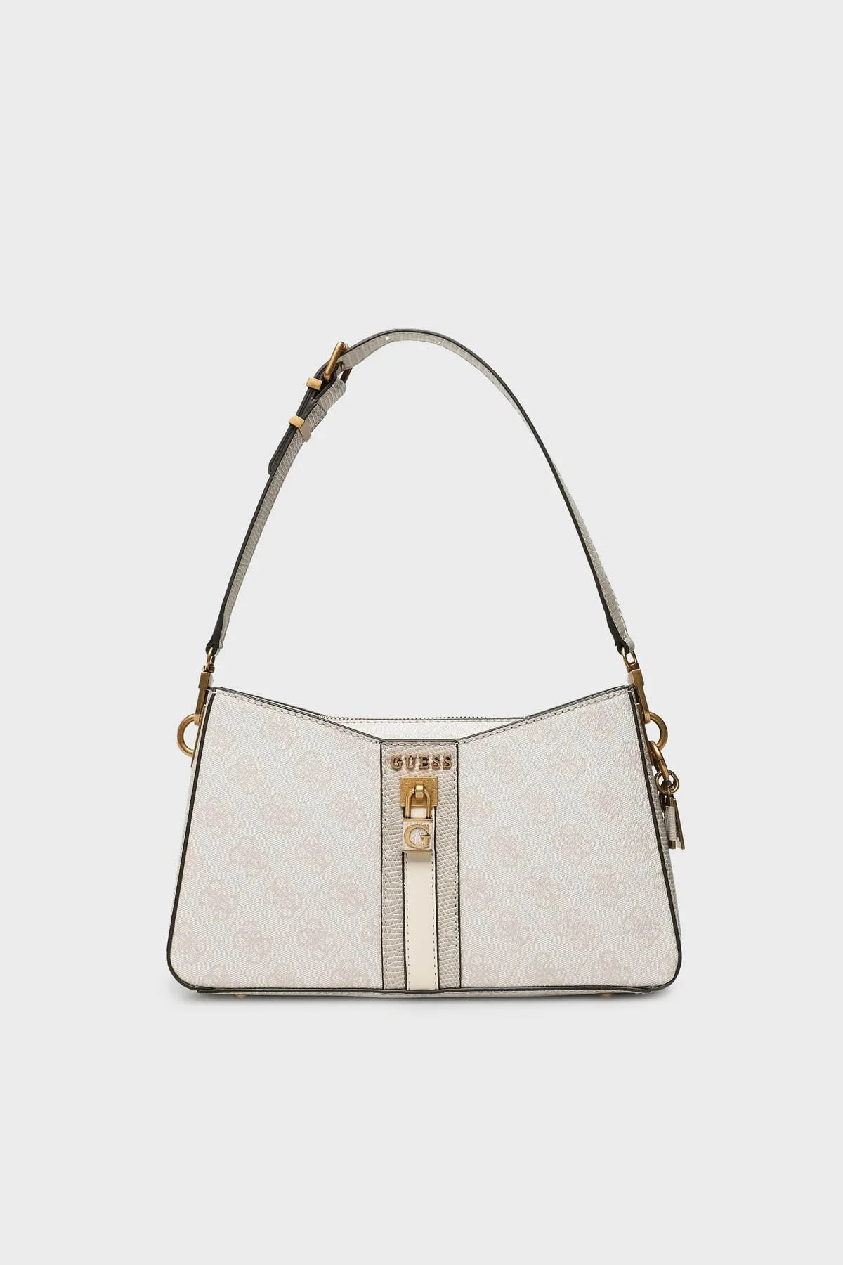 Guess Ginevra Logolu Fermuarlı Omuz Bayan Çanta HWSB8675180 STL EKRU - 1