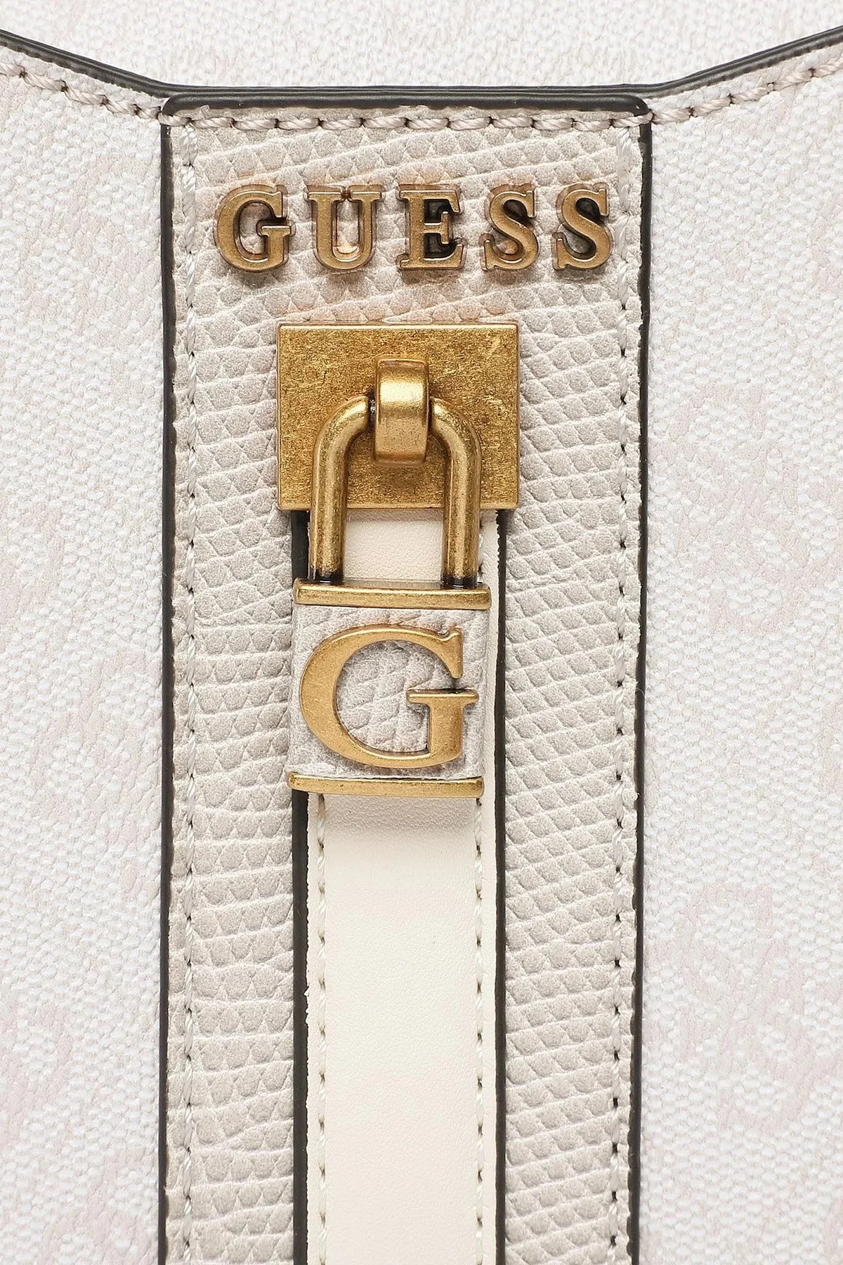 Guess Ginevra Logolu Fermuarlı Omuz Bayan Çanta HWSB8675180 STL EKRU - 5