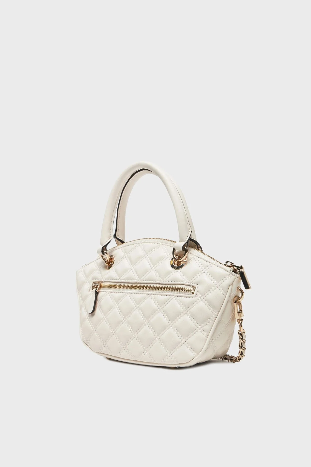 Guess Giully Kapitoneli Çıkarılabilir Zincir Askılı HWQG8748760 Bayan Çanta HWQG87 48760 OFF EKRU - 6