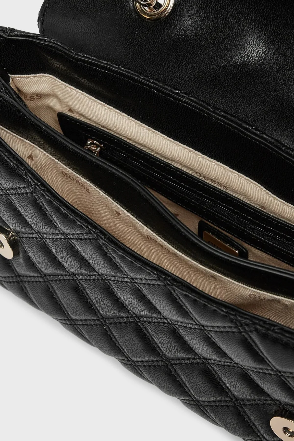 Guess Giully Logolu HWQG8748200 Bayan Çanta HWQG87 48200 BLA SİYAH - 5