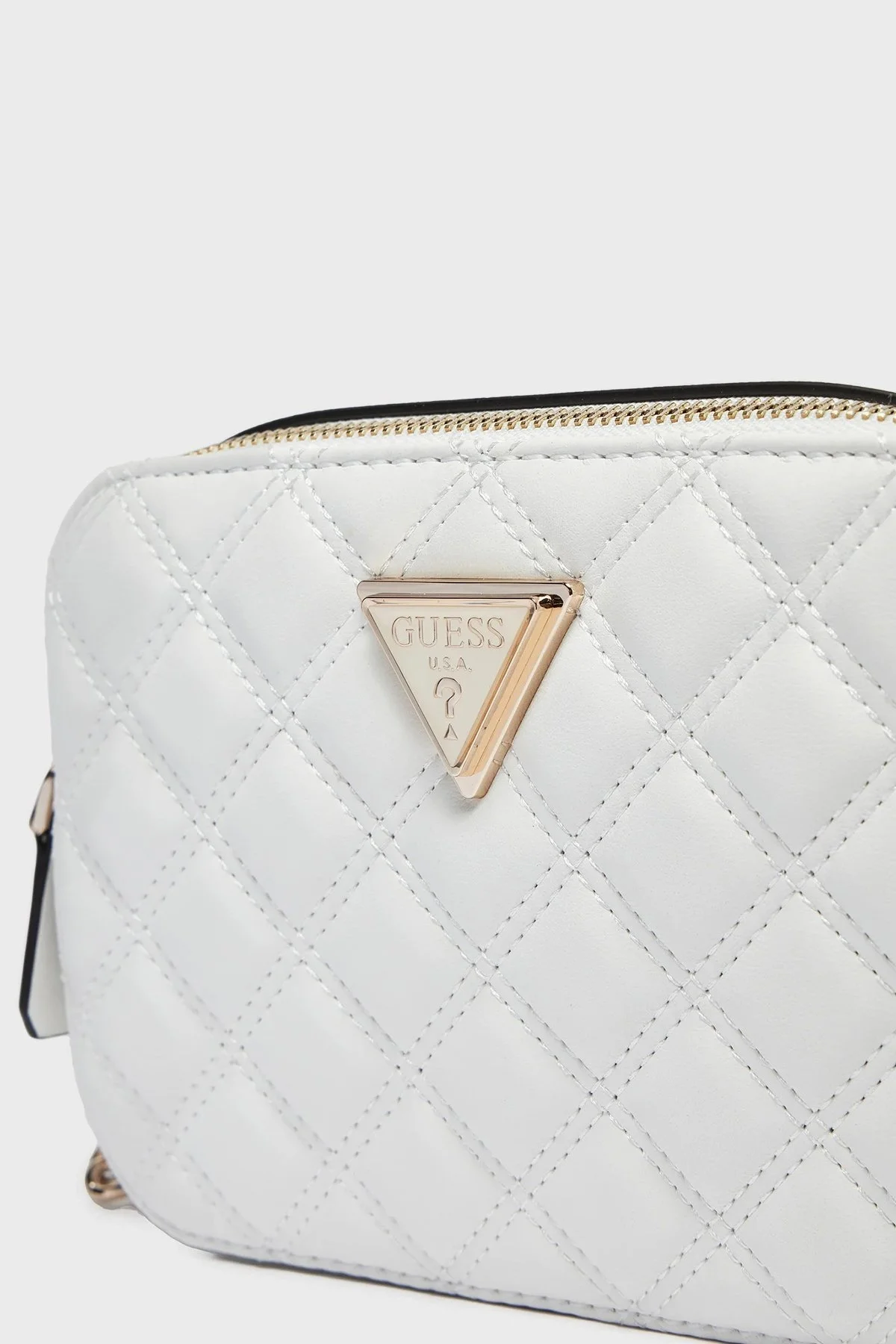 Guess Giully Logolu Kapitoneli Zincir Askılı HWQG8748140 Bayan Çanta HWQG87 48140 WHI BEYAZ - 6