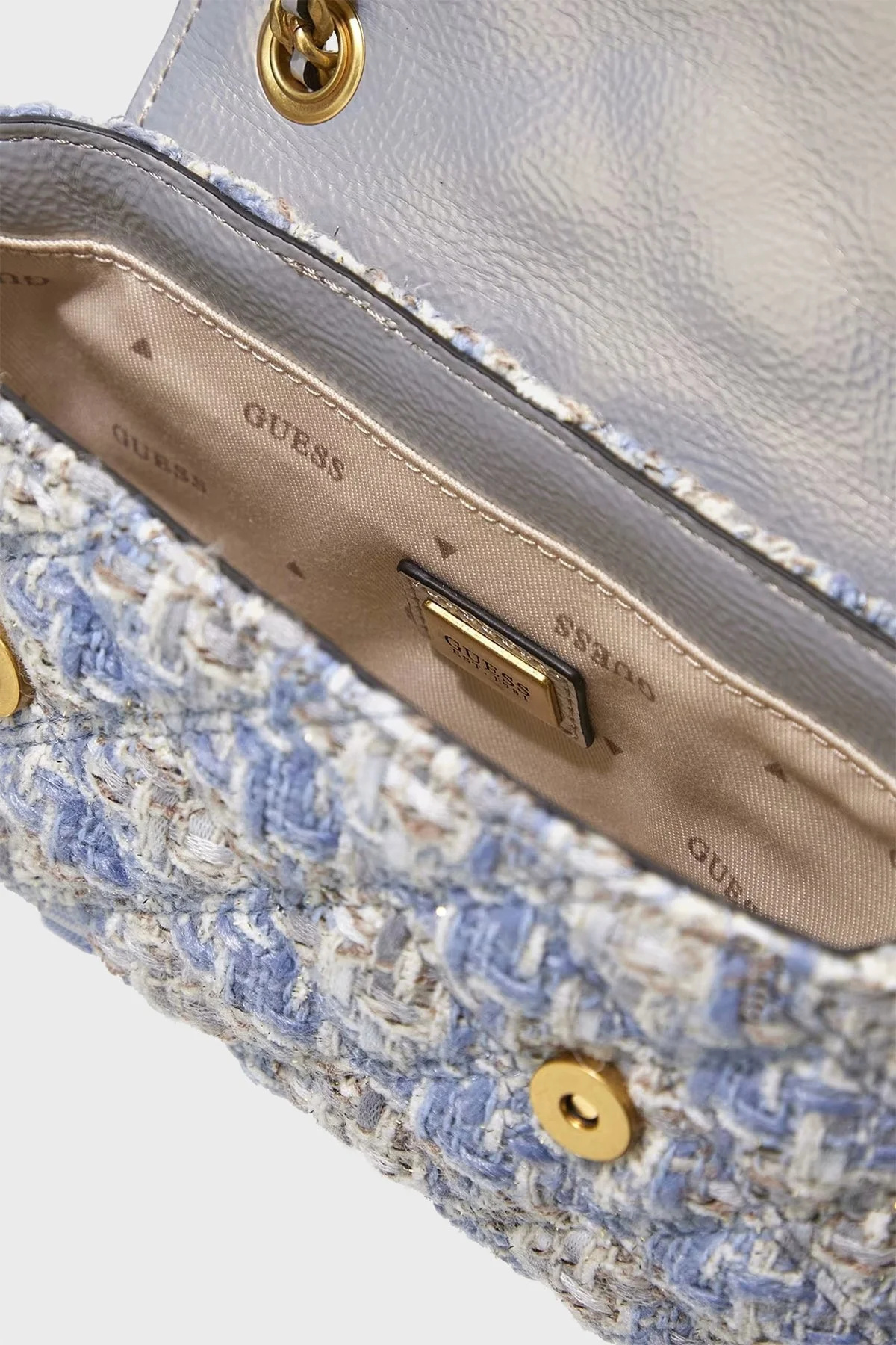 Guess Giully Logolu Zincir Askılı HWTU8748780LBM Bayan Çanta HWTU8748780 LBM MAVİ - 5