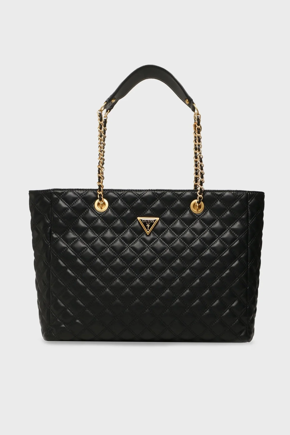 Guess Giully Logolu Zincir Askılı Kapitone Bayan Çanta HWQA8748230 BLA SİYAH - 1