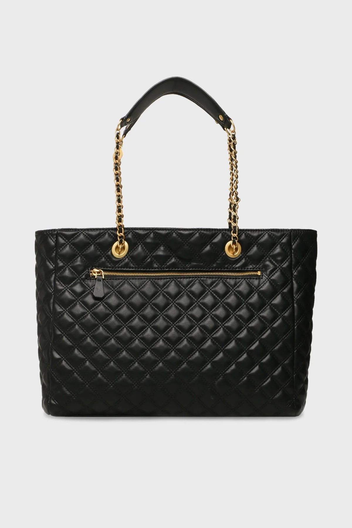 Guess Giully Logolu Zincir Askılı Kapitone Bayan Çanta HWQA8748230 BLA SİYAH - 4