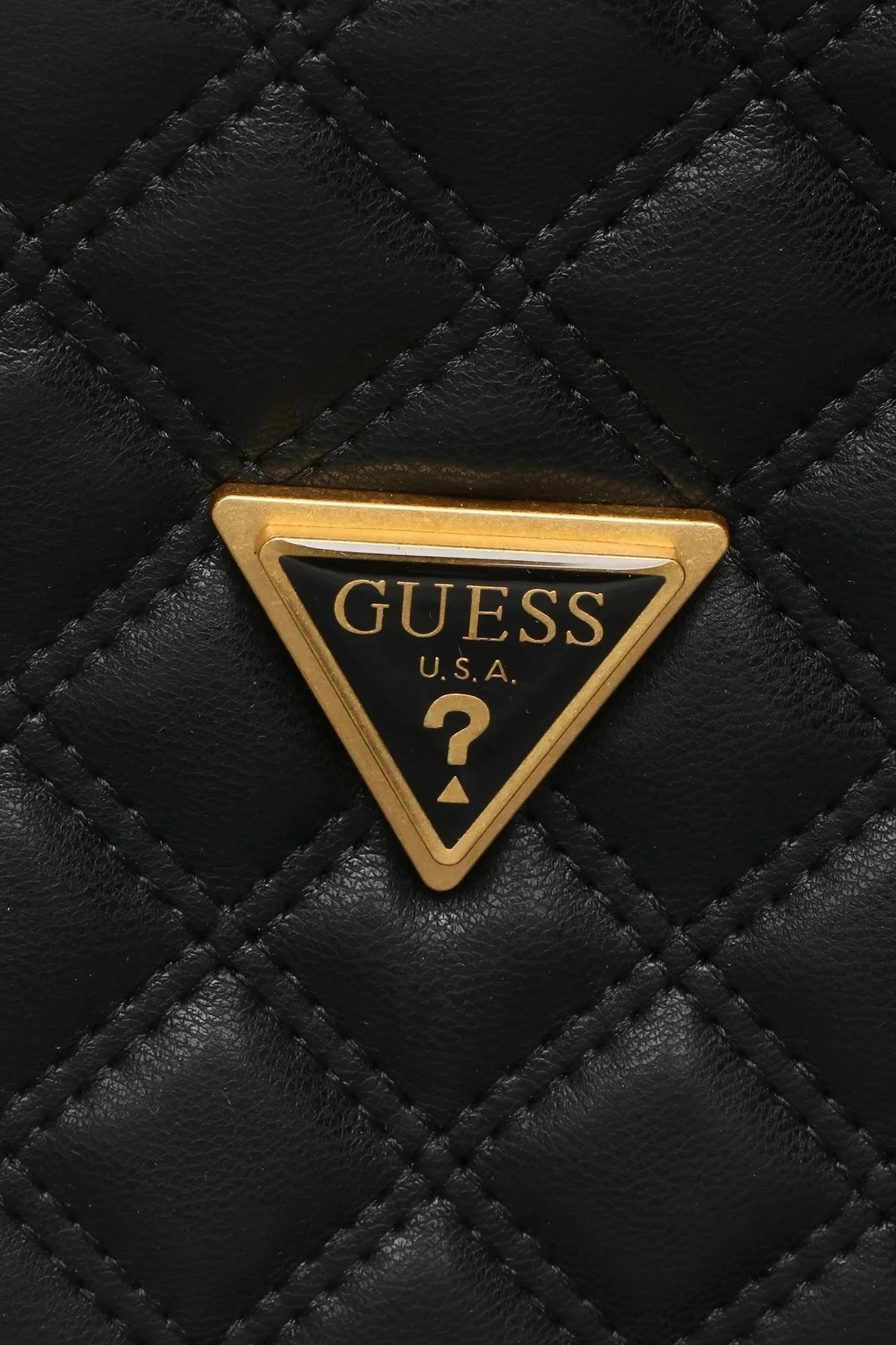Guess Giully Logolu Zincir Askılı Kapitone Bayan Çanta HWQA8748230 BLA SİYAH - 5