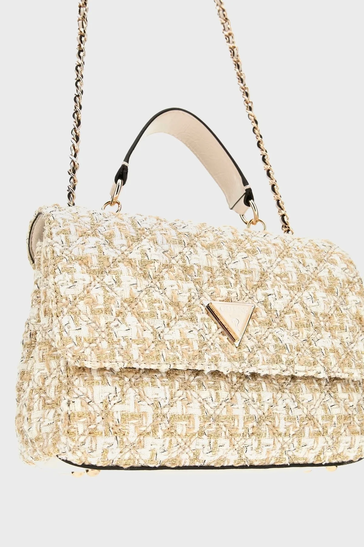 Guess Giully Logolu Zincir Askılı Tüvit HWGM8748200 Bayan Çanta HWGM87 48200 GOL GOLD - 7