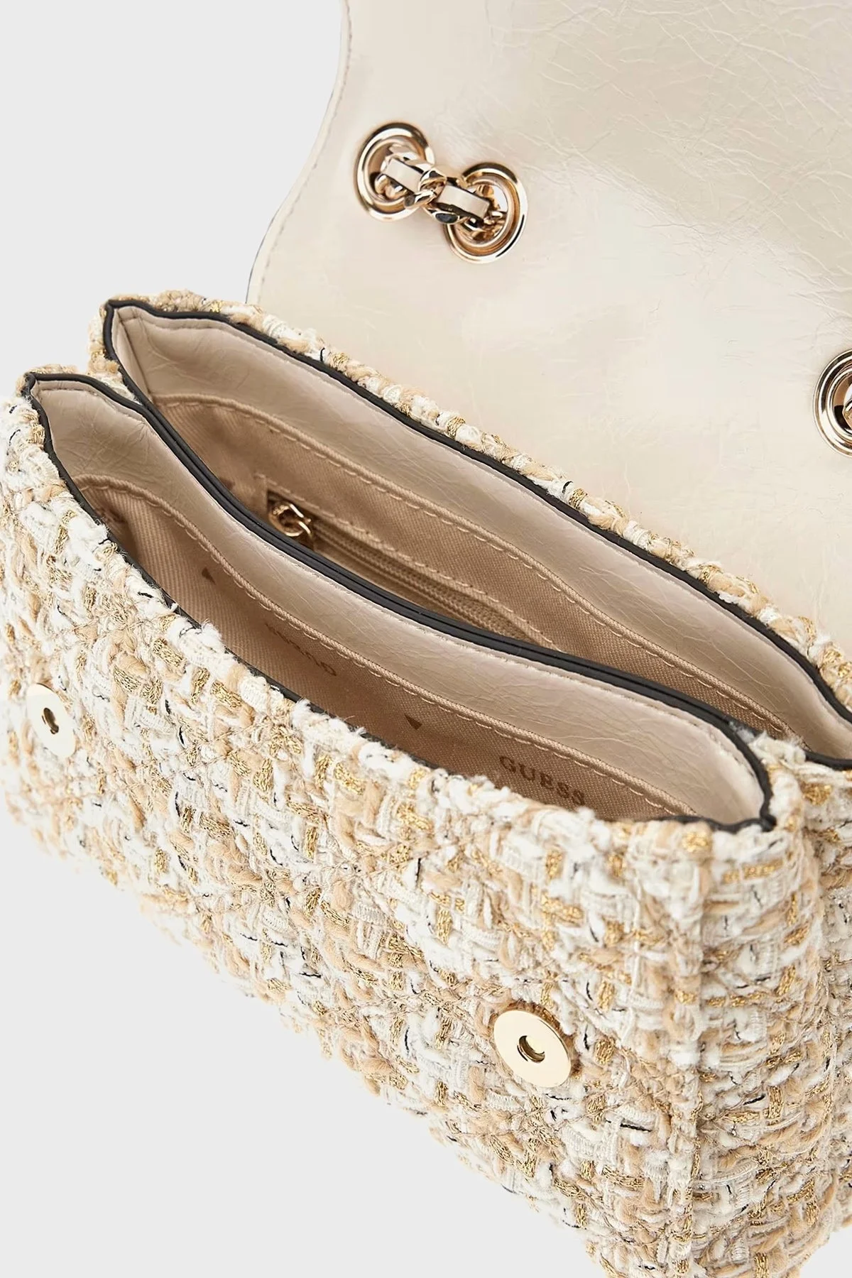 Guess Giully Logolu Zincir Askılı Tüvit HWGM8748740 Bayan Çanta HWGM87 48740 GOL GOLD - 7