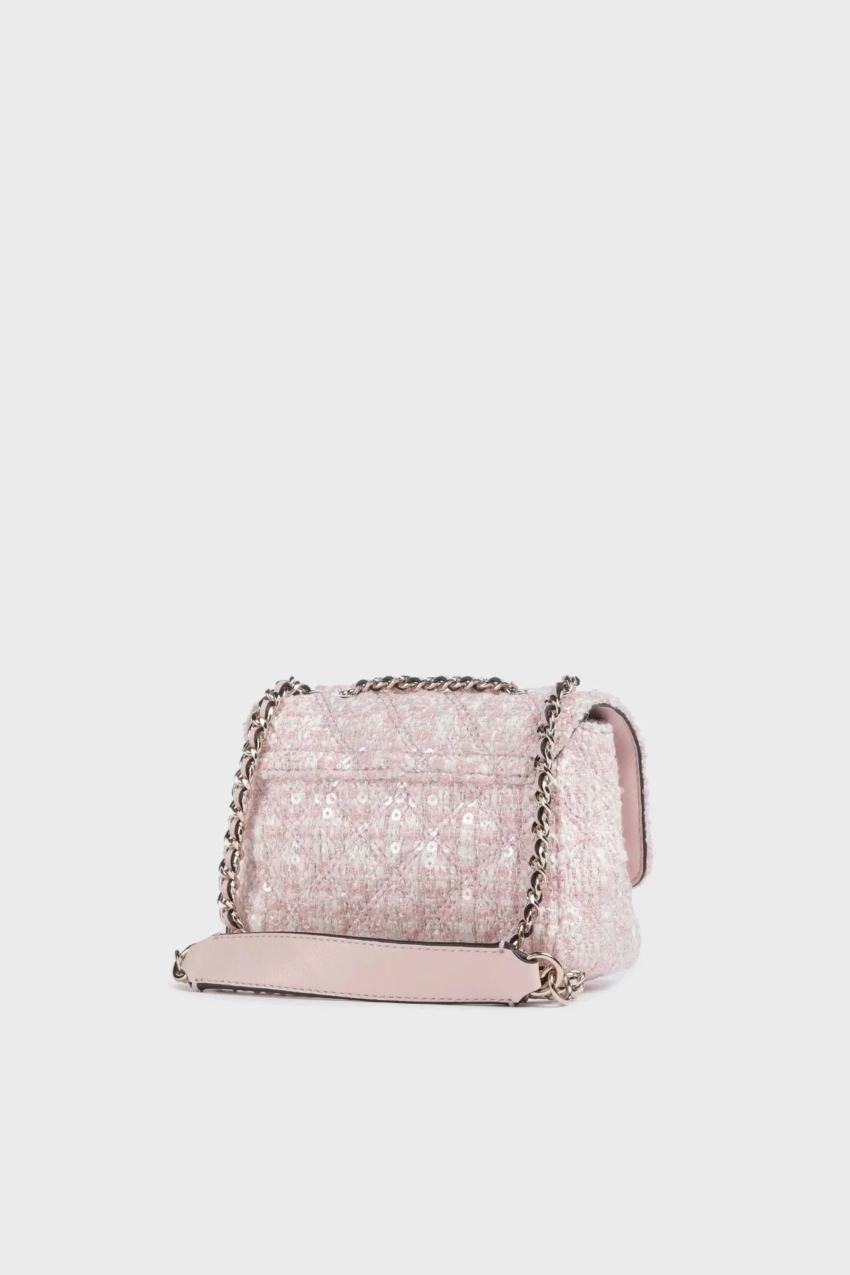 Guess Giully Payetli Ayarlanabilir Askılı Mini HWPP8748740 Bayan Çanta HWPP87 48740 PZM PEMBE - 2