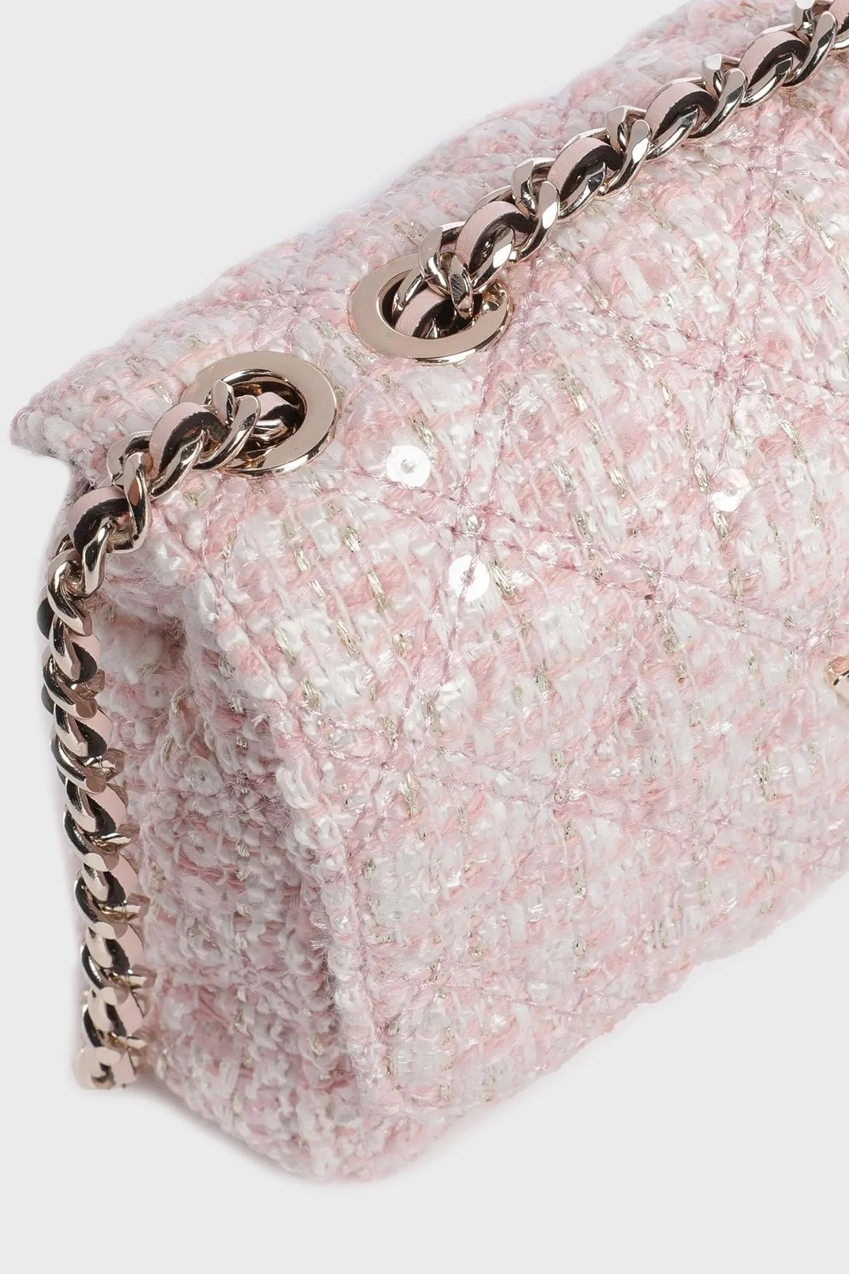 Guess Giully Payetli Ayarlanabilir Askılı Mini HWPP8748740 Bayan Çanta HWPP87 48740 PZM PEMBE - 5