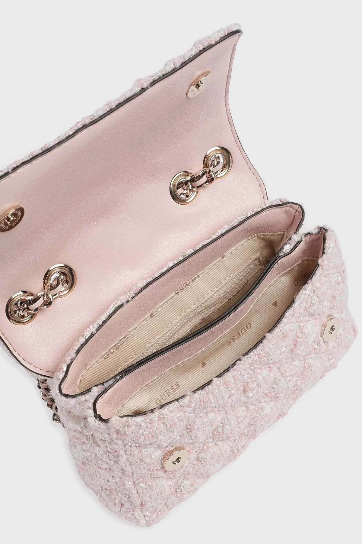 Guess Giully Payetli Ayarlanabilir Askılı Mini HWPP8748740 Bayan Çanta HWPP87 48740 PZM PEMBE - 8