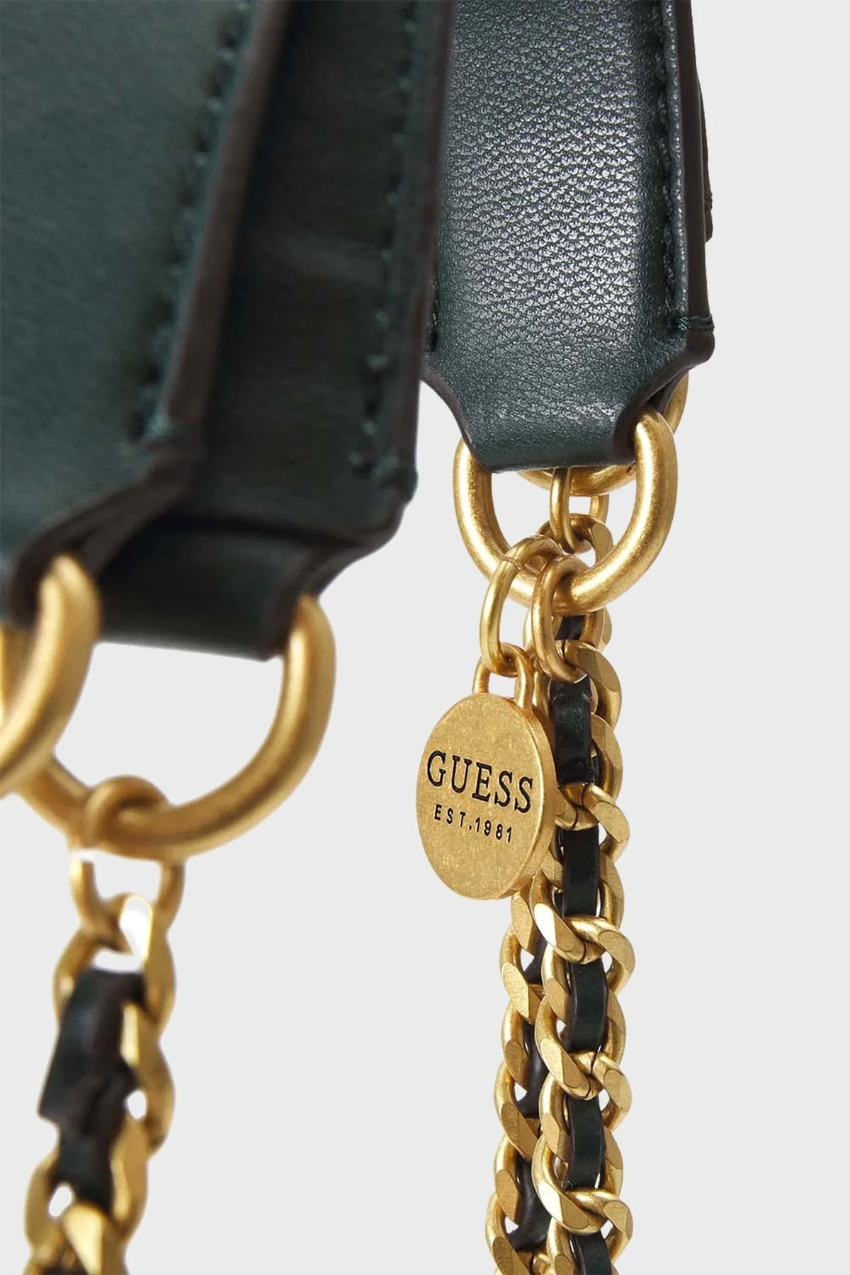 Guess Giully Zincir Askılı Kapitone Bayan Çanta HWQA8748210 FOR KOYU YEŞİL - 3