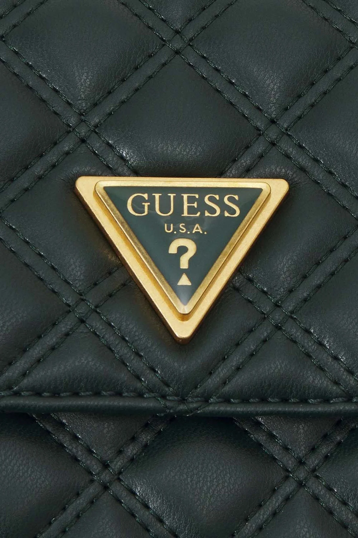 Guess Giully Zincir Askılı Kapitone Bayan Çanta HWQA8748210 FOR KOYU YEŞİL - 4