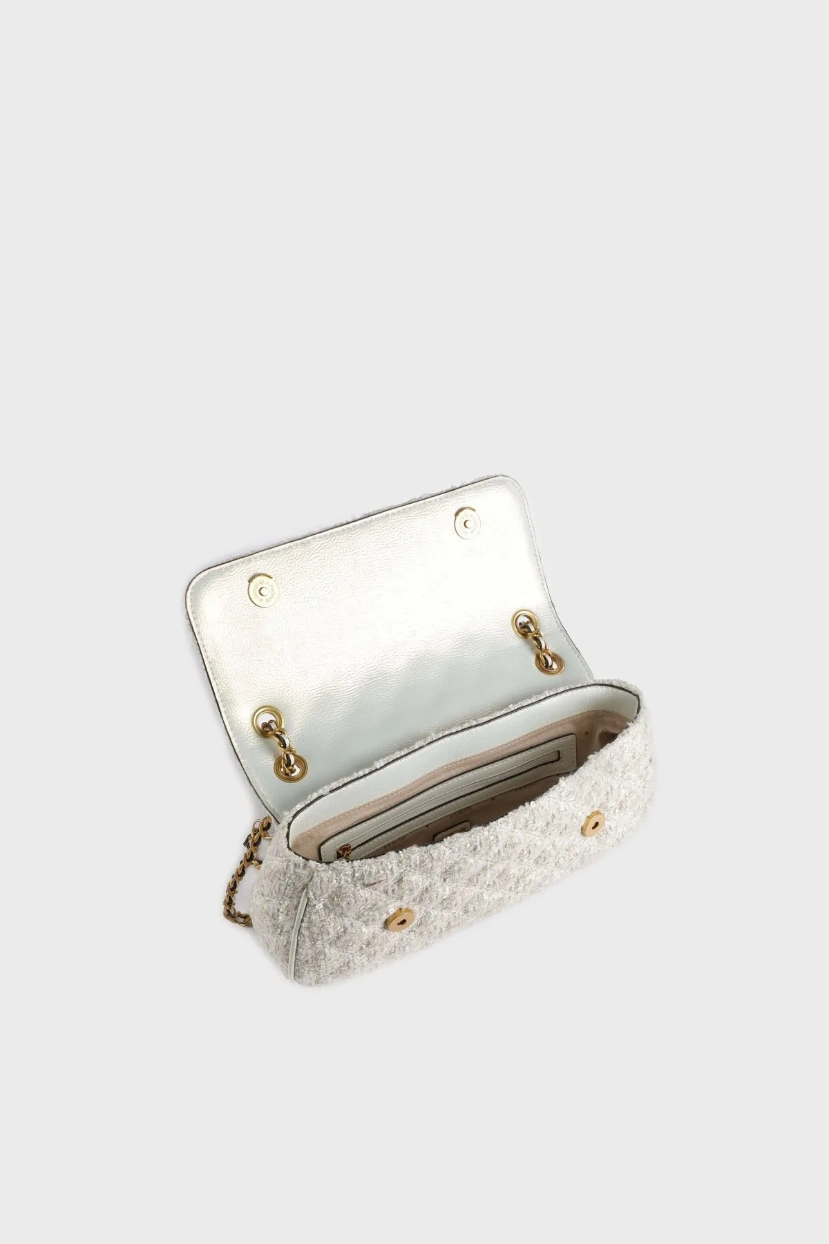Guess Giully Zincir Askılı Kapitone HWTI8748210IVM Bayan Çanta HWTI8748210 IVM BEYAZ - 5