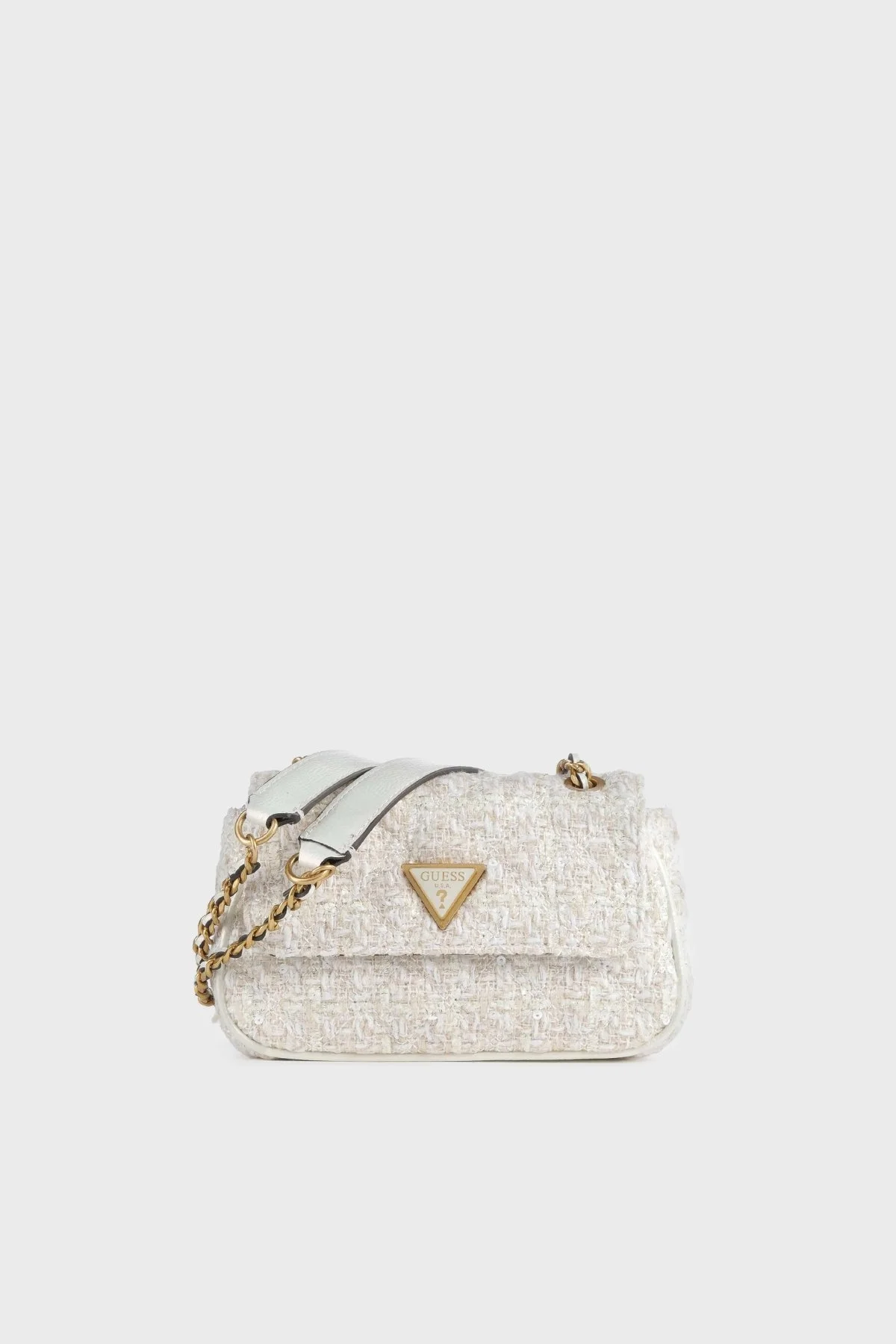 Guess Giully Zincir Askılı Kapitone HWTI8748780IVM Bayan Çanta HWTI8748780 IVM BEJ - 1