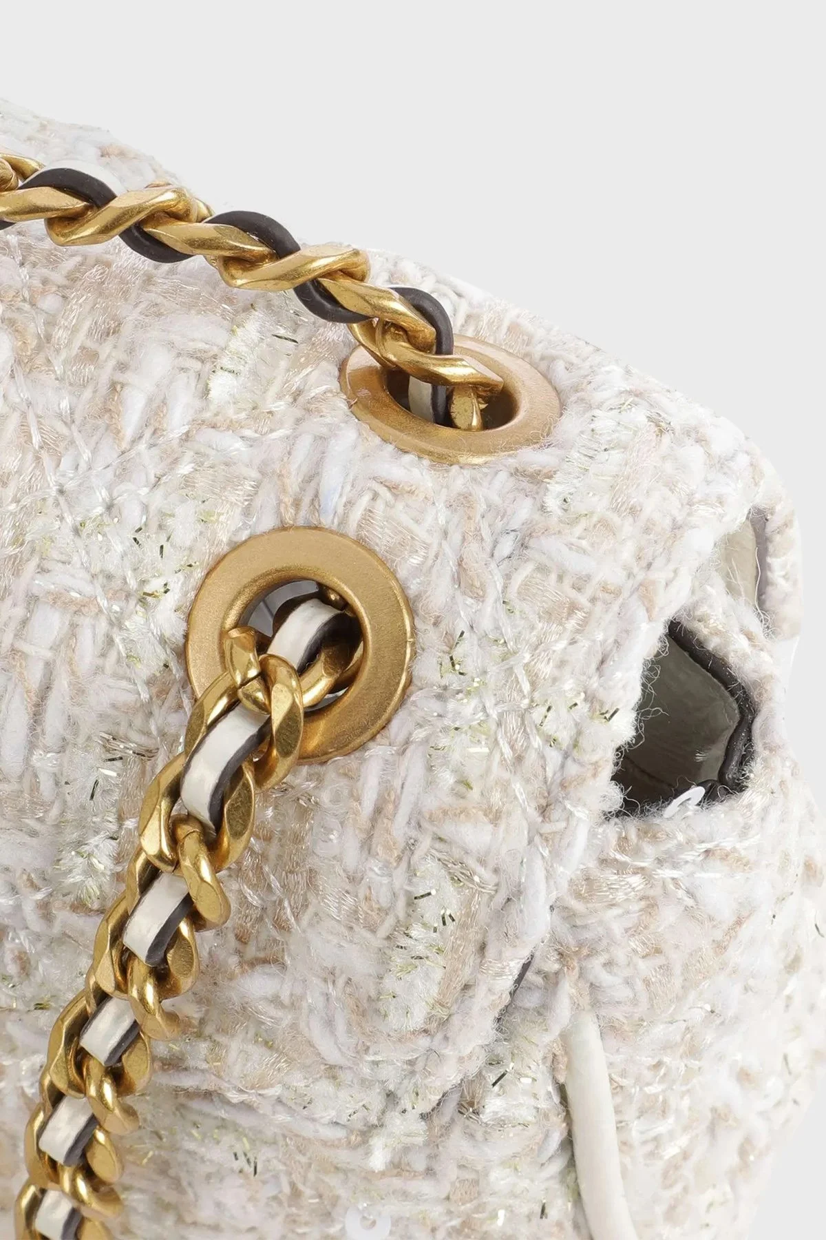 Guess Giully Zincir Askılı Kapitone HWTI8748780IVM Bayan Çanta HWTI8748780 IVM BEJ - 3