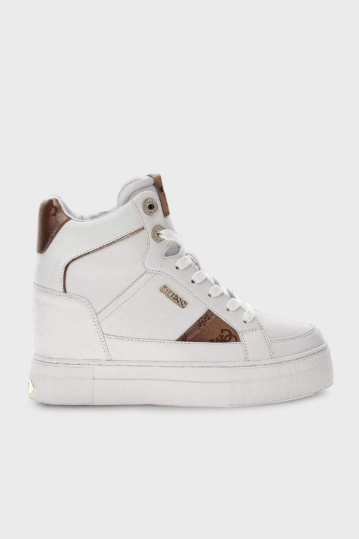 Guess Gizli Topuklu Sneaker Bayan Ayakkabı FL7FRI ELE12 WHITE BEYAZ - 1