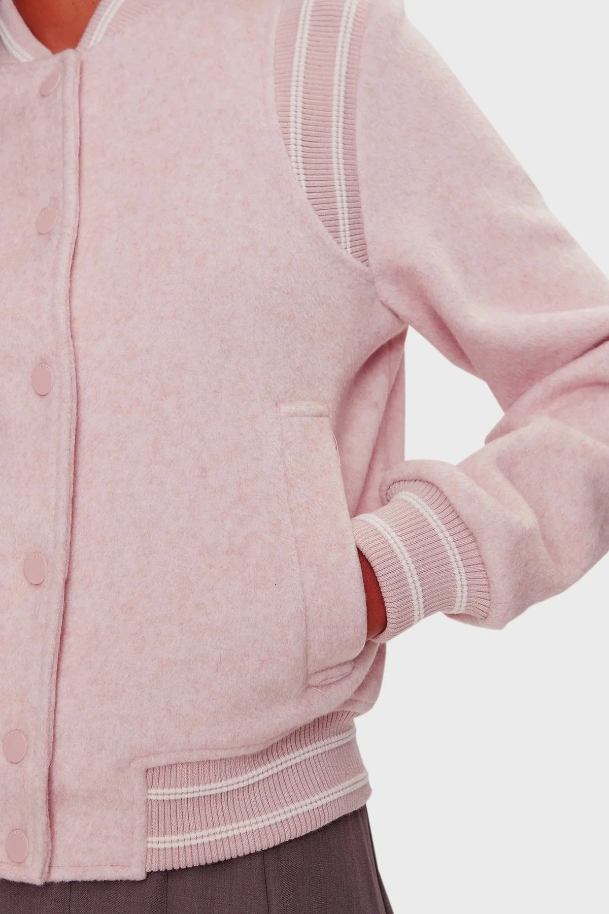 Guess Gloria Regular Fit Bomber W4RL45WFWS2 Bayan Ceket W4RL45 WFWS2 PSDM PUDRA - 5