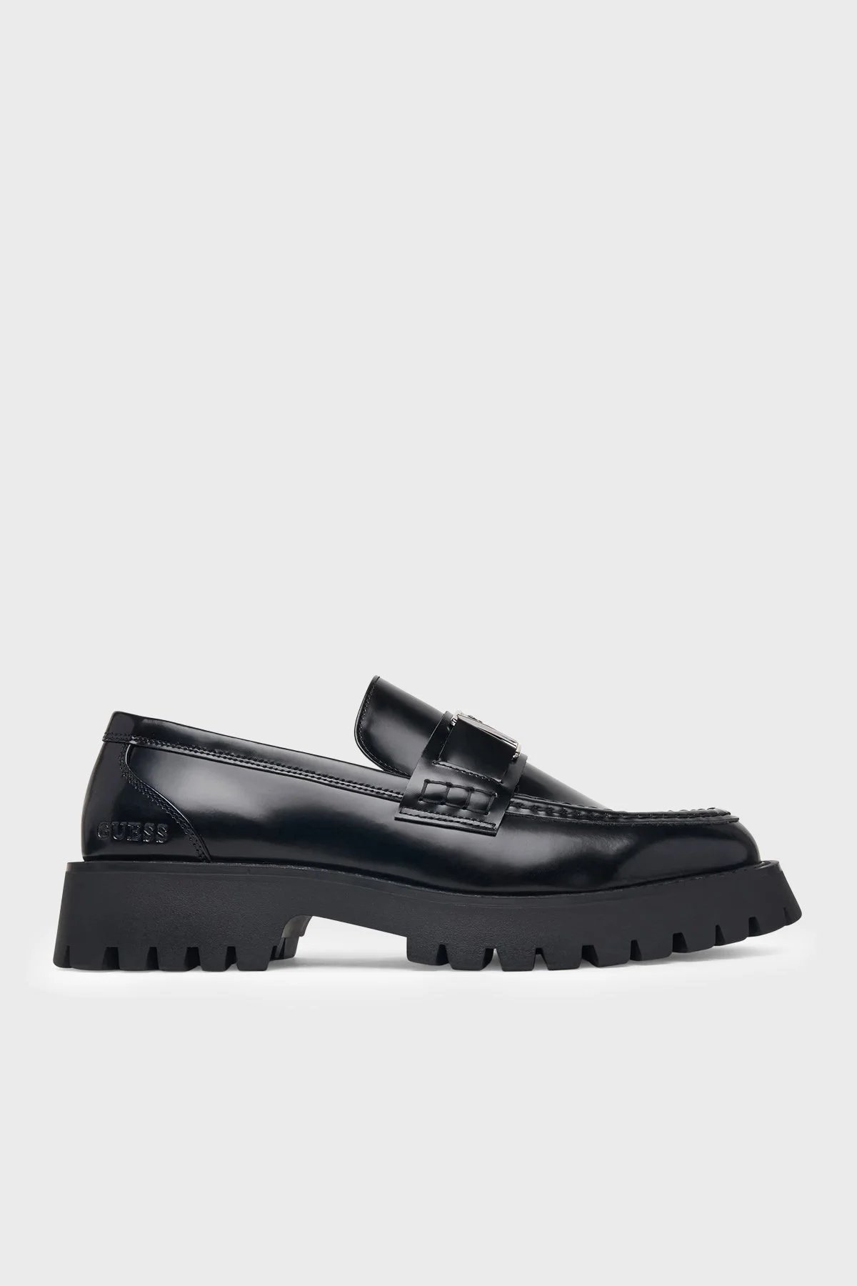 Guess Gorizia 4G Logolu Loafer FMFGORLEA14 Erkek Ayakkabı FMFGOR LEA14 BLACK Siyah - 1