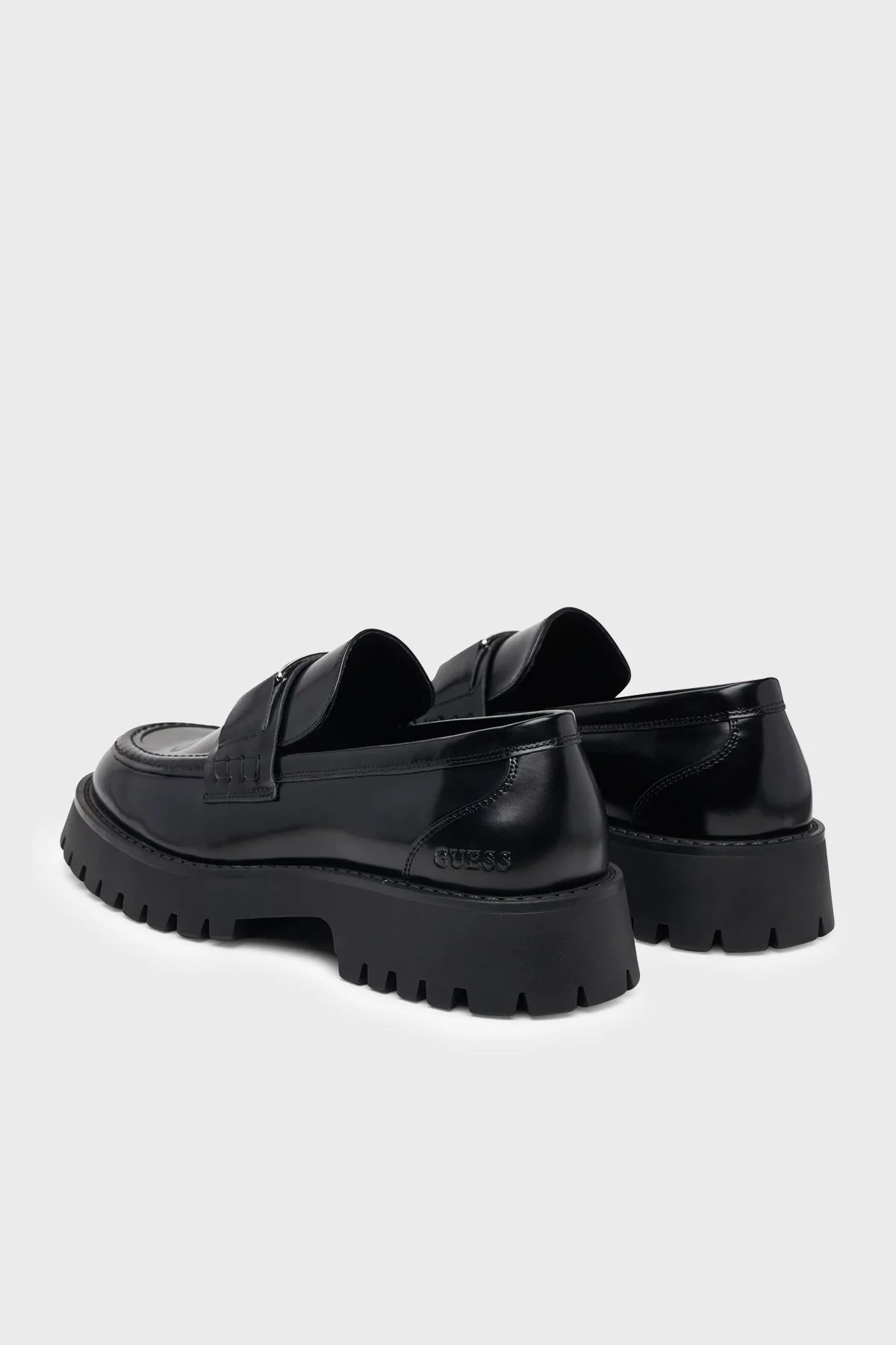 Guess Gorizia 4G Logolu Loafer FMFGORLEA14 Erkek Ayakkabı FMFGOR LEA14 BLACK Siyah - 4