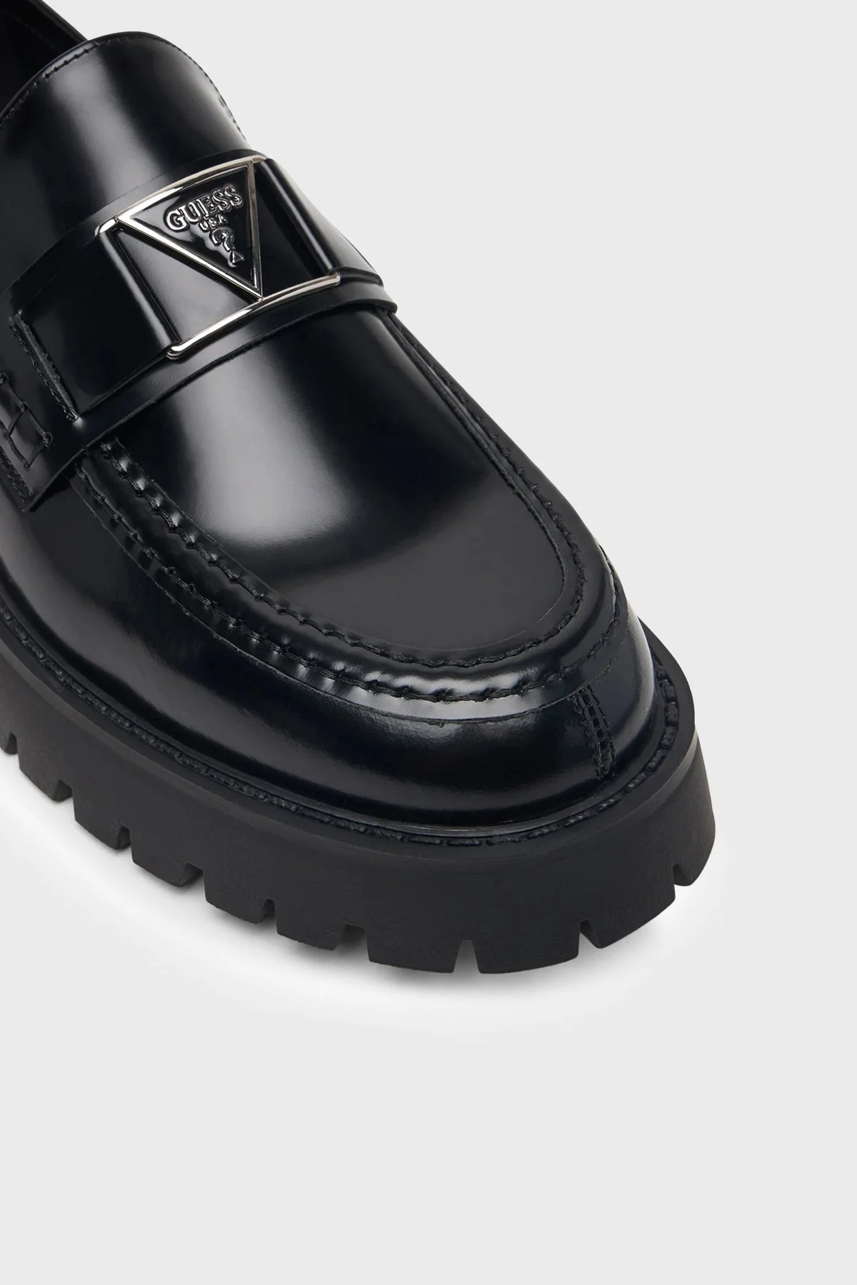 Guess Gorizia 4G Logolu Loafer FMFGORLEA14 Erkek Ayakkabı FMFGOR LEA14 BLACK Siyah - 6