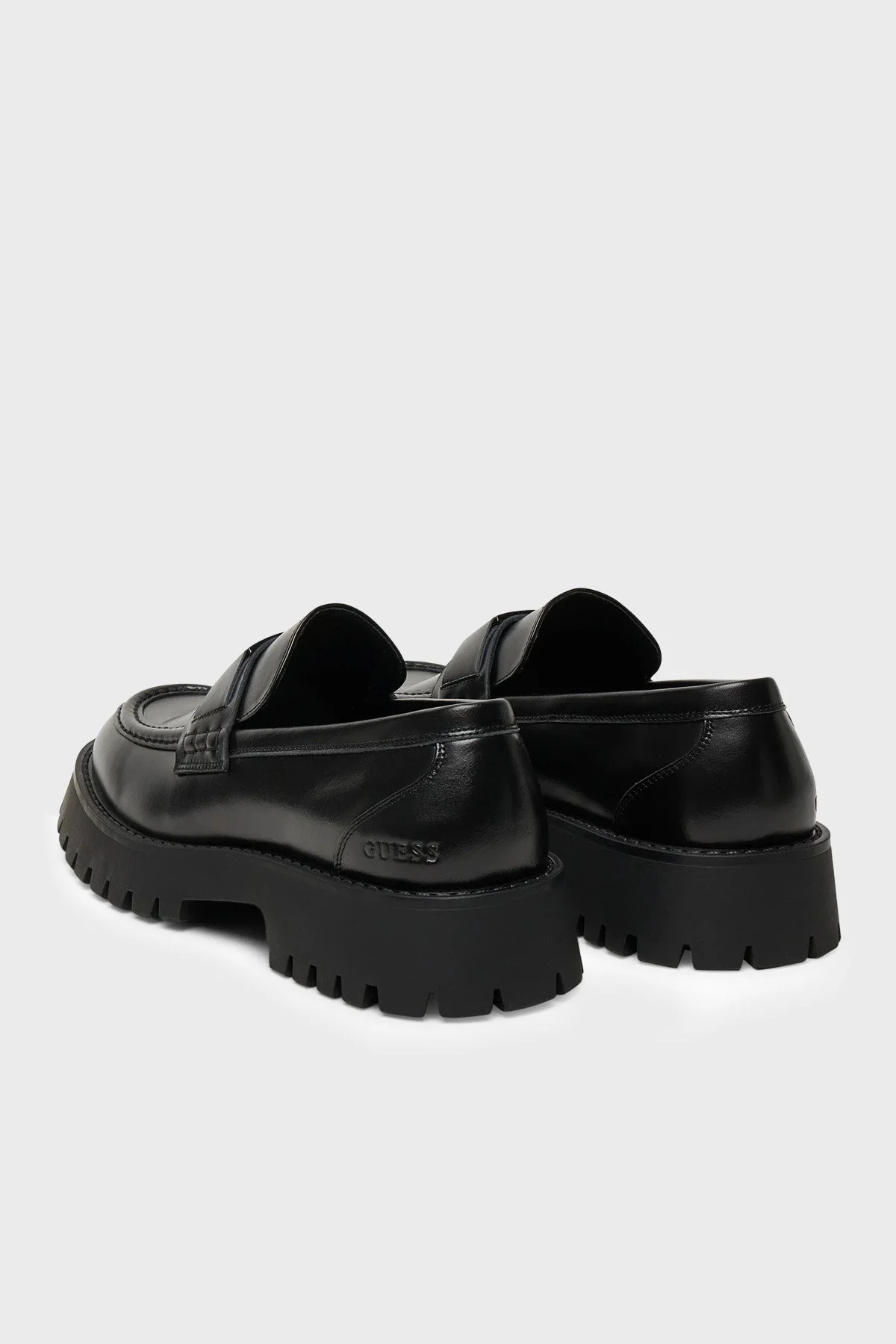 Guess Gorizia Deri Logolu Makosen FMTGORLEA14 Erkek Ayakkabı FMTGOR LEA14 BLACK Siyah - 4