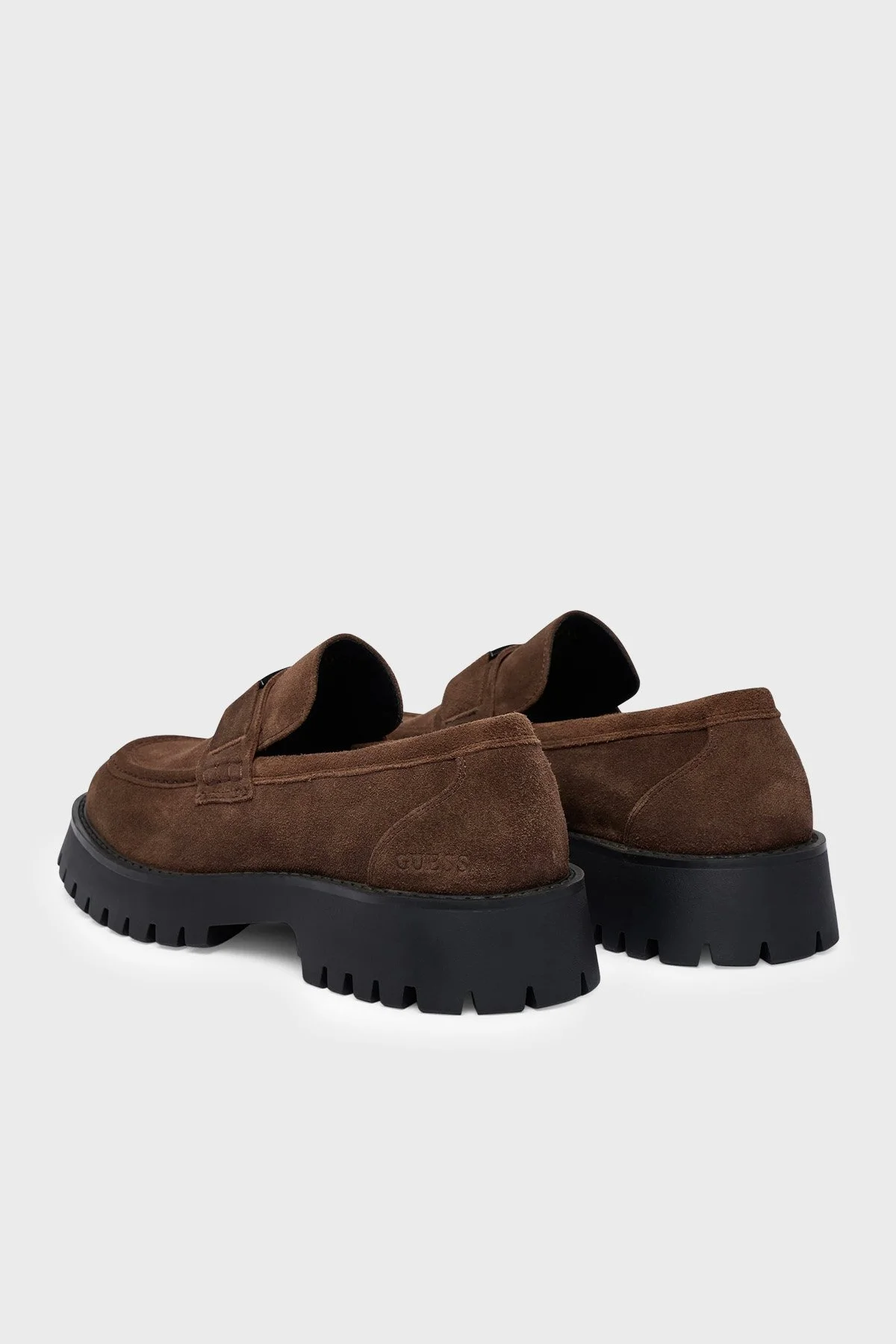 Guess Gorizia Deri Logolu Makosen FMTZIASUE14 Erkek Ayakkabı FMTZIA SUE14 BROWN Kahve - 4