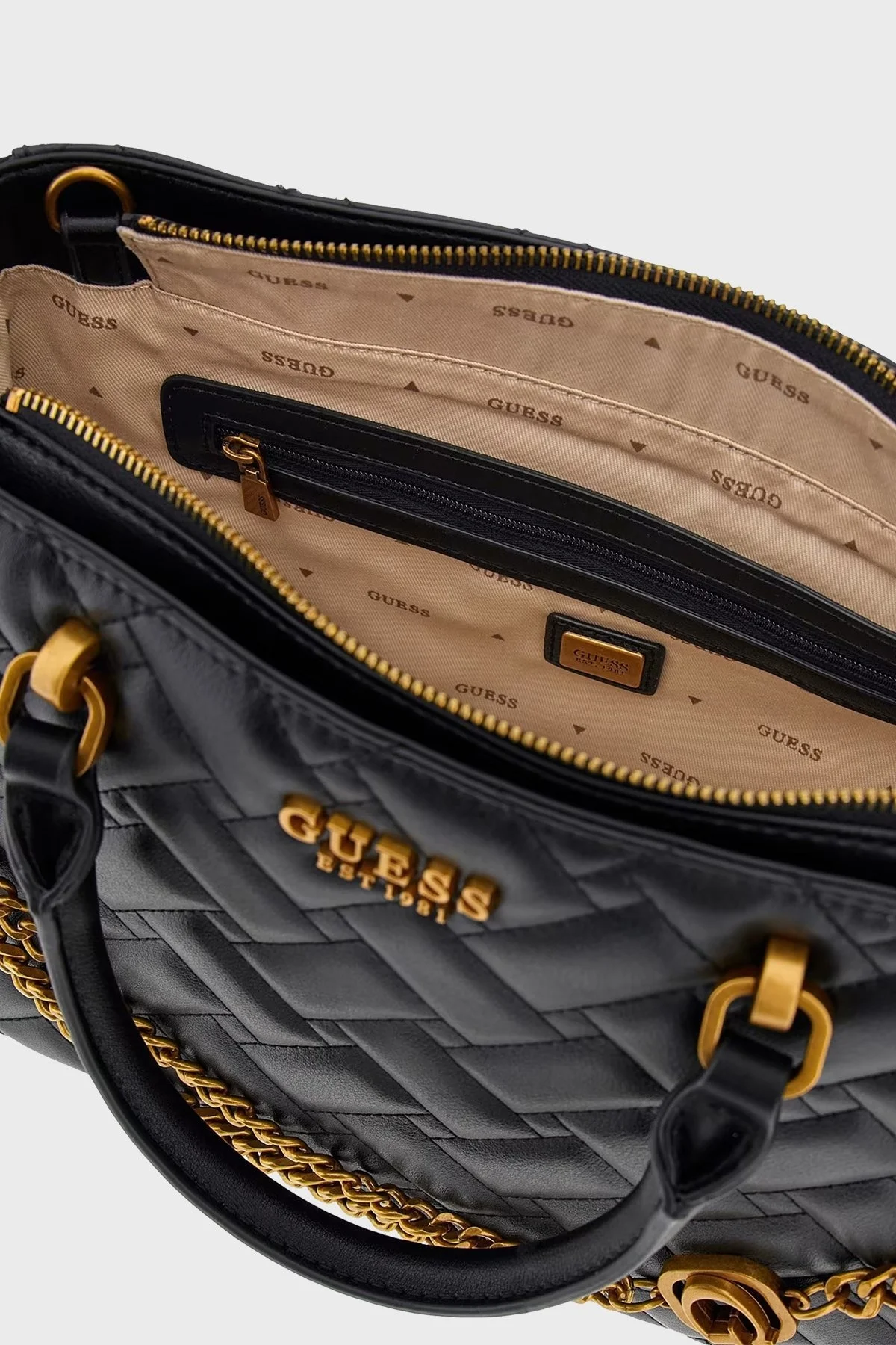 Guess Gracelynn Çıkarılabilir Uzatma Askılı Bayan Çanta HWQB8984060 BLA SİYAH - 4