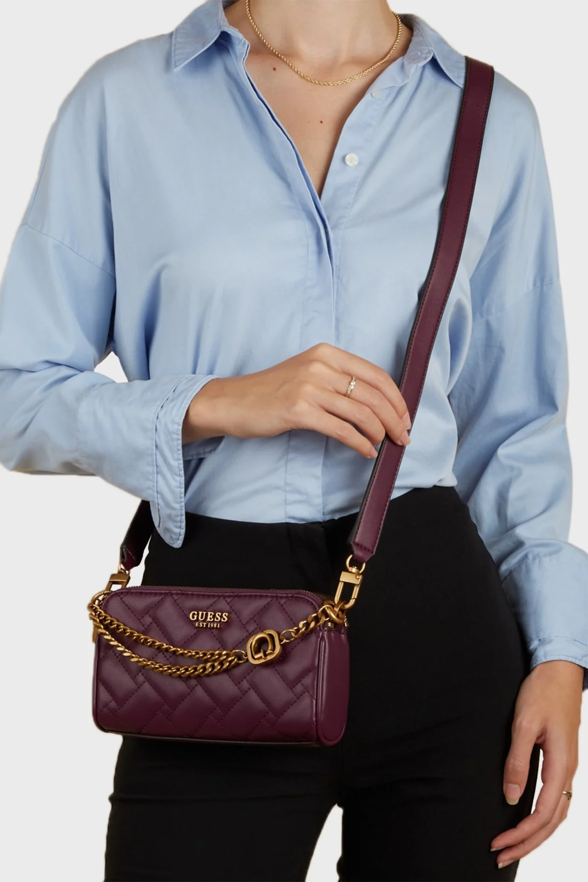 Guess Gracelynn Çıkarılabilir Uzatma Askılı Bayan Çanta HWQB8984730 PLU MOR - 2