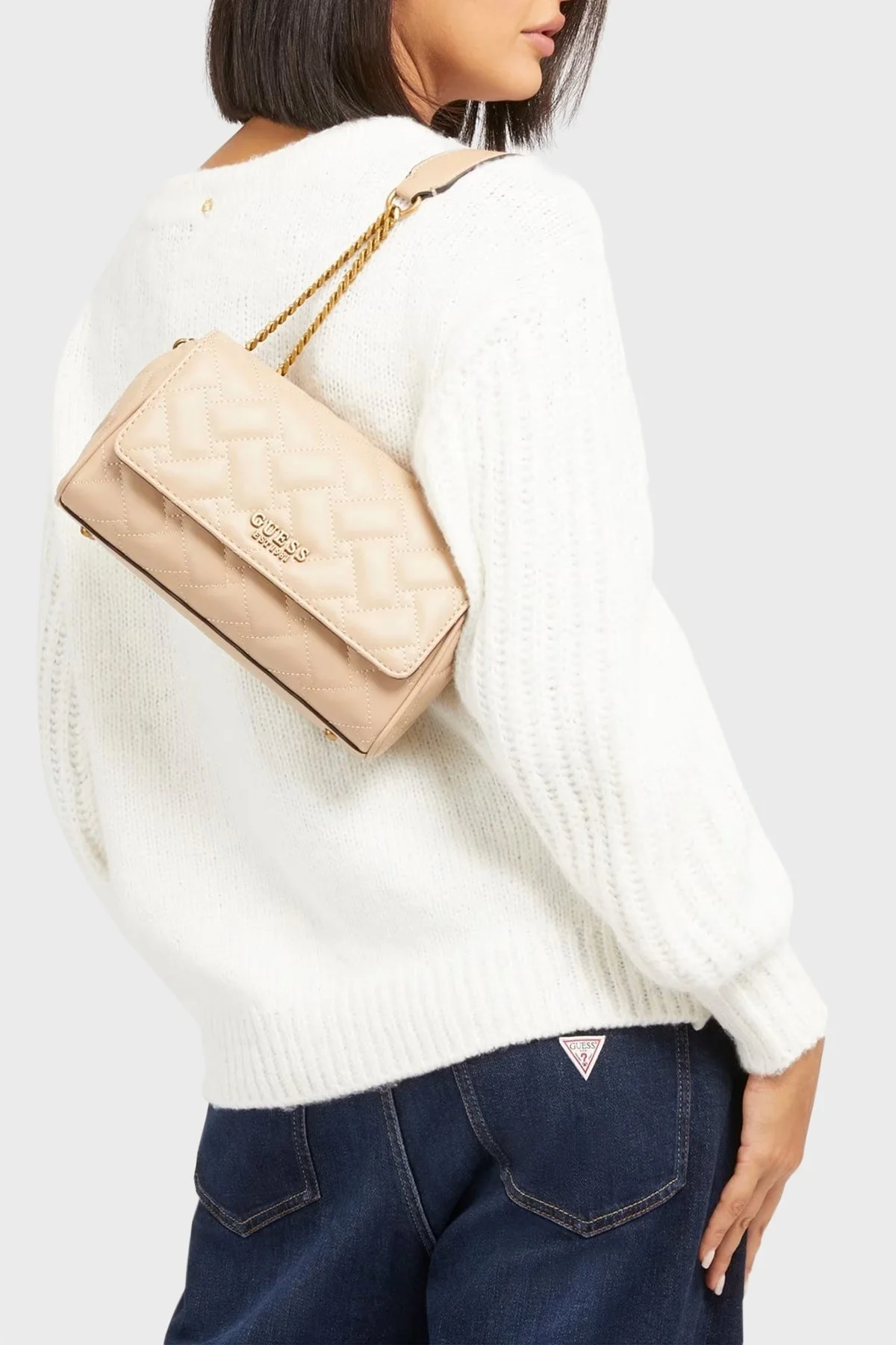 Guess Gracelynn Zincir Askılı Bayan Çanta HWQB8984200 BEI BEJ - 2