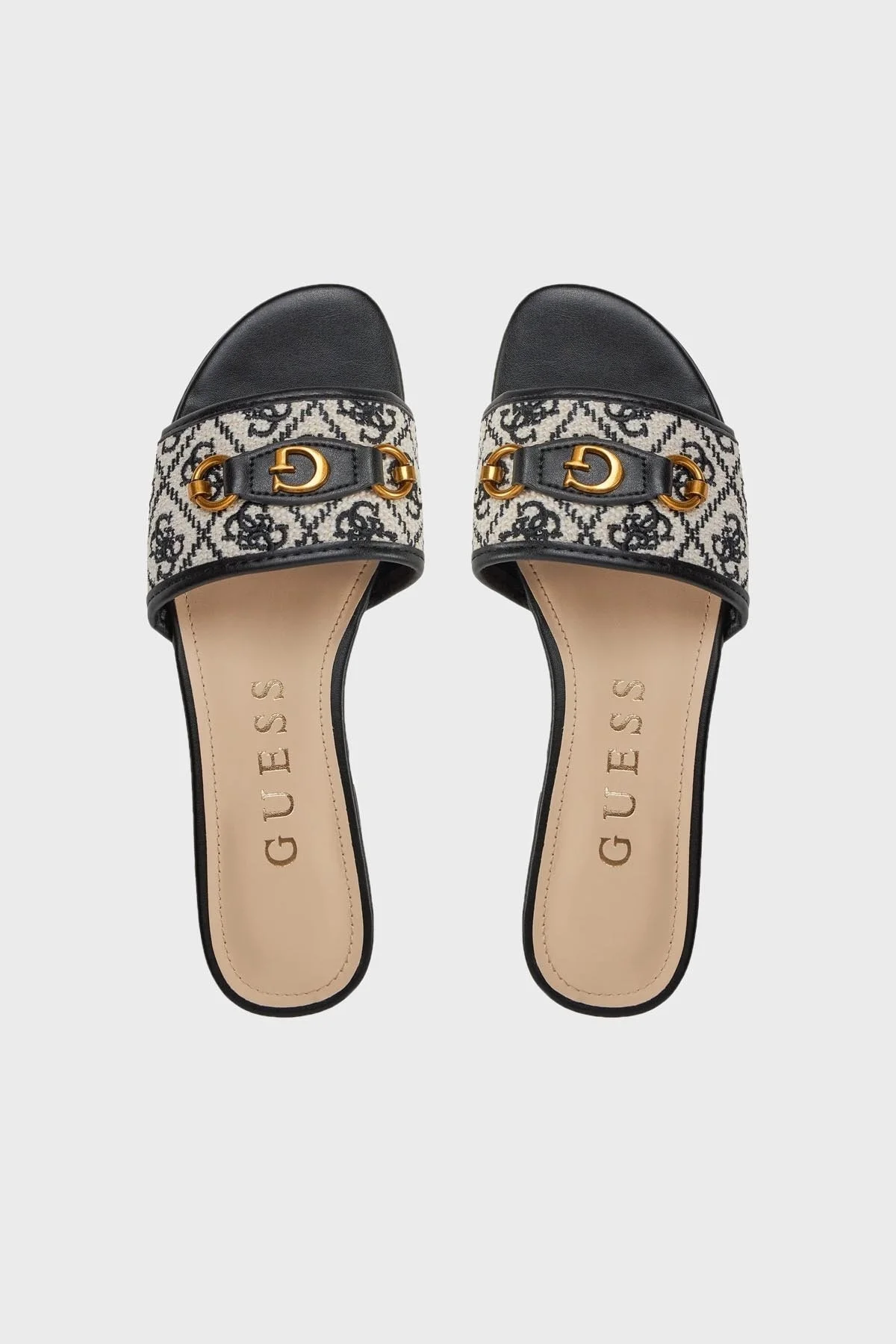 Guess Hammi Logolu FLPHAMFAL03BLACK Bayan Terlik FLPHAMFAL03 BLACK SİYAH-BEYAZ - 4
