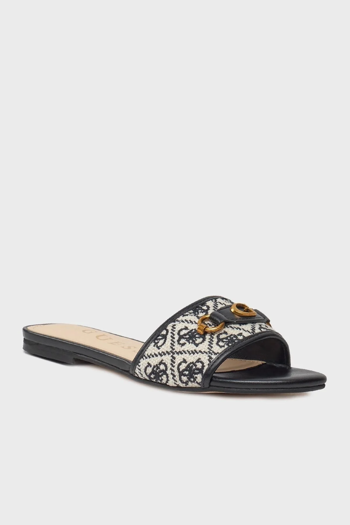 Guess Hammi Logolu FLPHAMFAL03BLACK Bayan Terlik FLPHAMFAL03 BLACK SİYAH-BEYAZ - 5