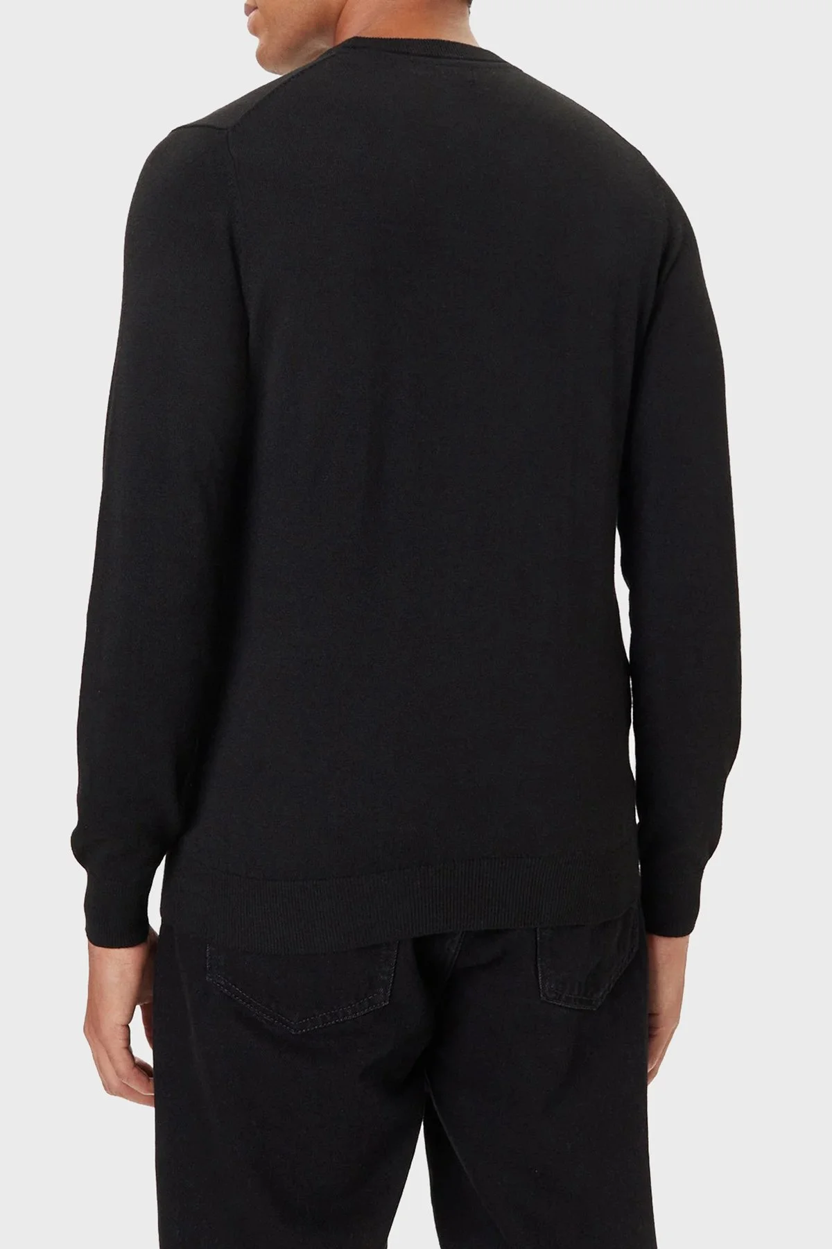 Guess Hammond İpek ve Yün Karışımlı Slim Fit Bisiklet Yaka Erkek Kazak M5YR00 Z0122 JBLK SİYAH - 3