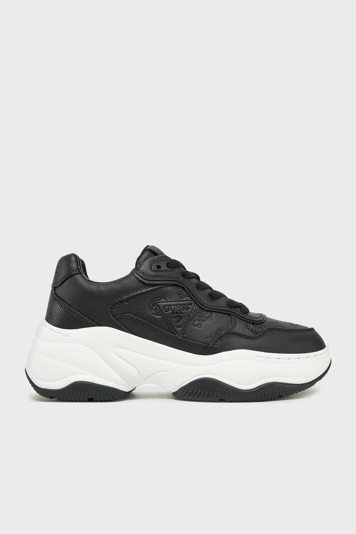 Guess Hapyy 4G Logolu Kalın Tabanlı Sneaker FLPHAPFAL12 Bayan Ayakkabı FLPHAP FAL12 BLACK SİYAH - 7