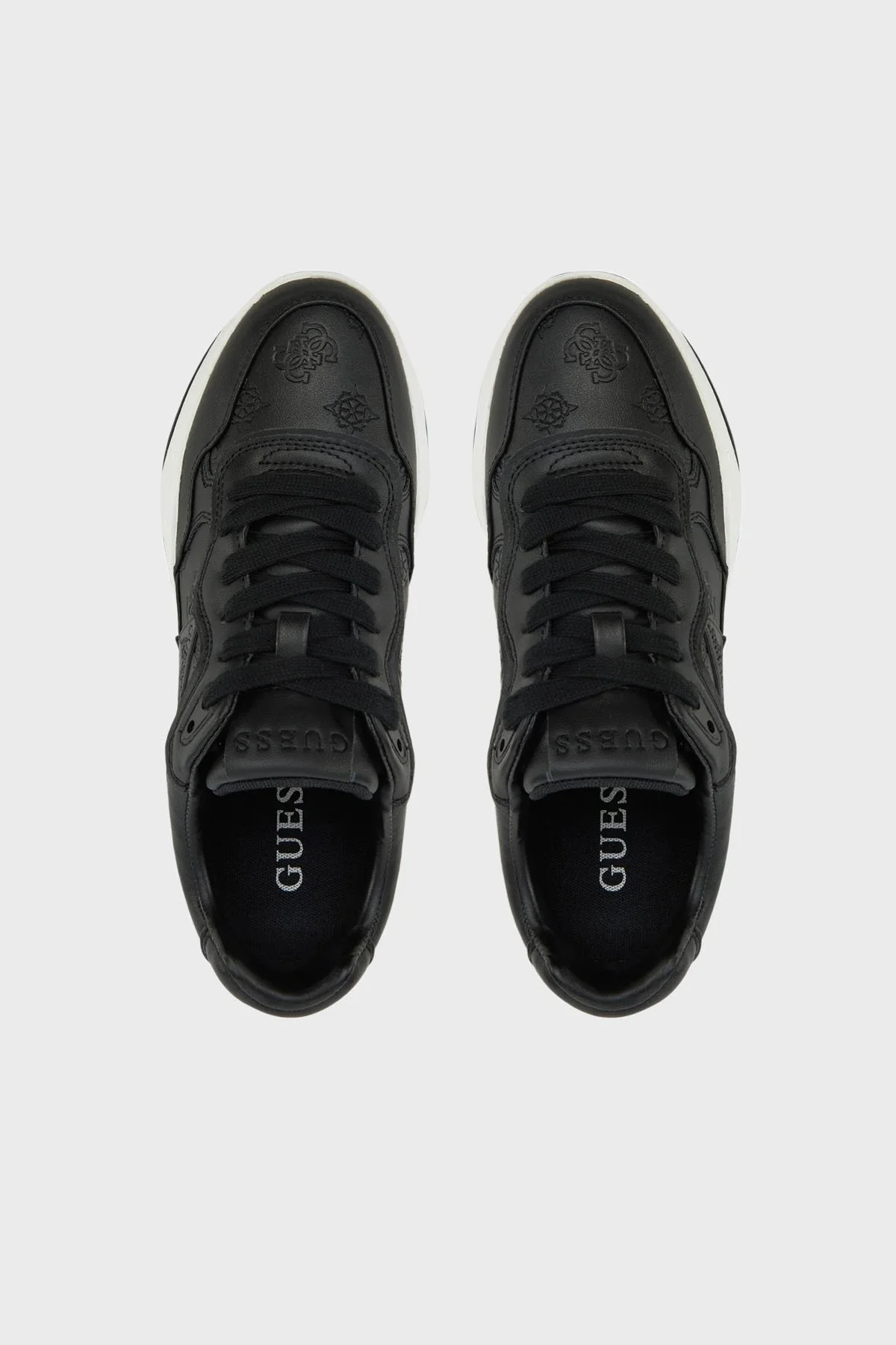 Guess Hapyy 4G Logolu Kalın Tabanlı Sneaker FLPHAPFAL12 Bayan Ayakkabı FLPHAP FAL12 BLACK SİYAH - 10