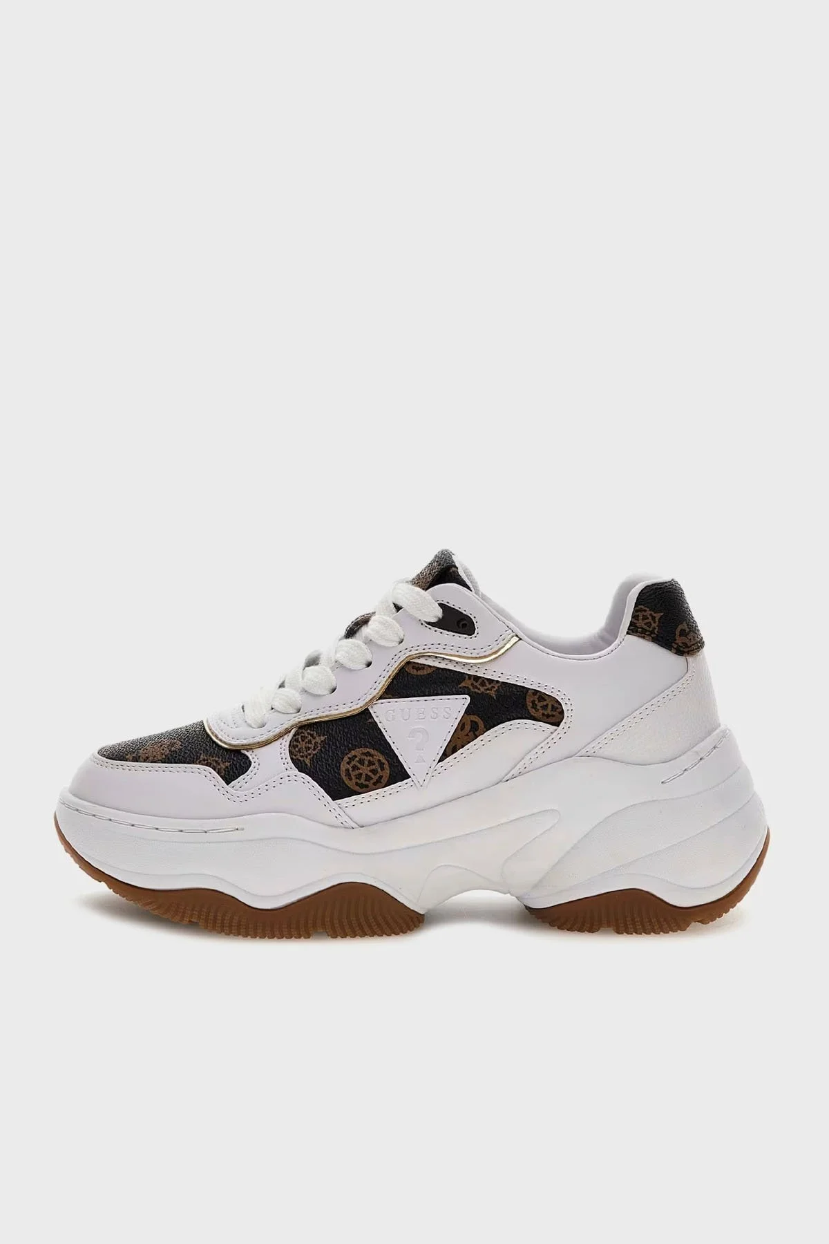 Guess Hapyy 4G Logolu Kalın Tabanlı Sneaker FLPHAPFAL12 Bayan Ayakkabı FLPHAP FAL12 WHIBR BEYAZ - 6