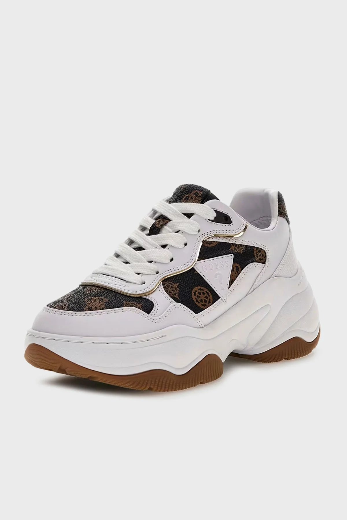 Guess Hapyy 4G Logolu Kalın Tabanlı Sneaker FLPHAPFAL12 Bayan Ayakkabı FLPHAP FAL12 WHIBR BEYAZ - 7