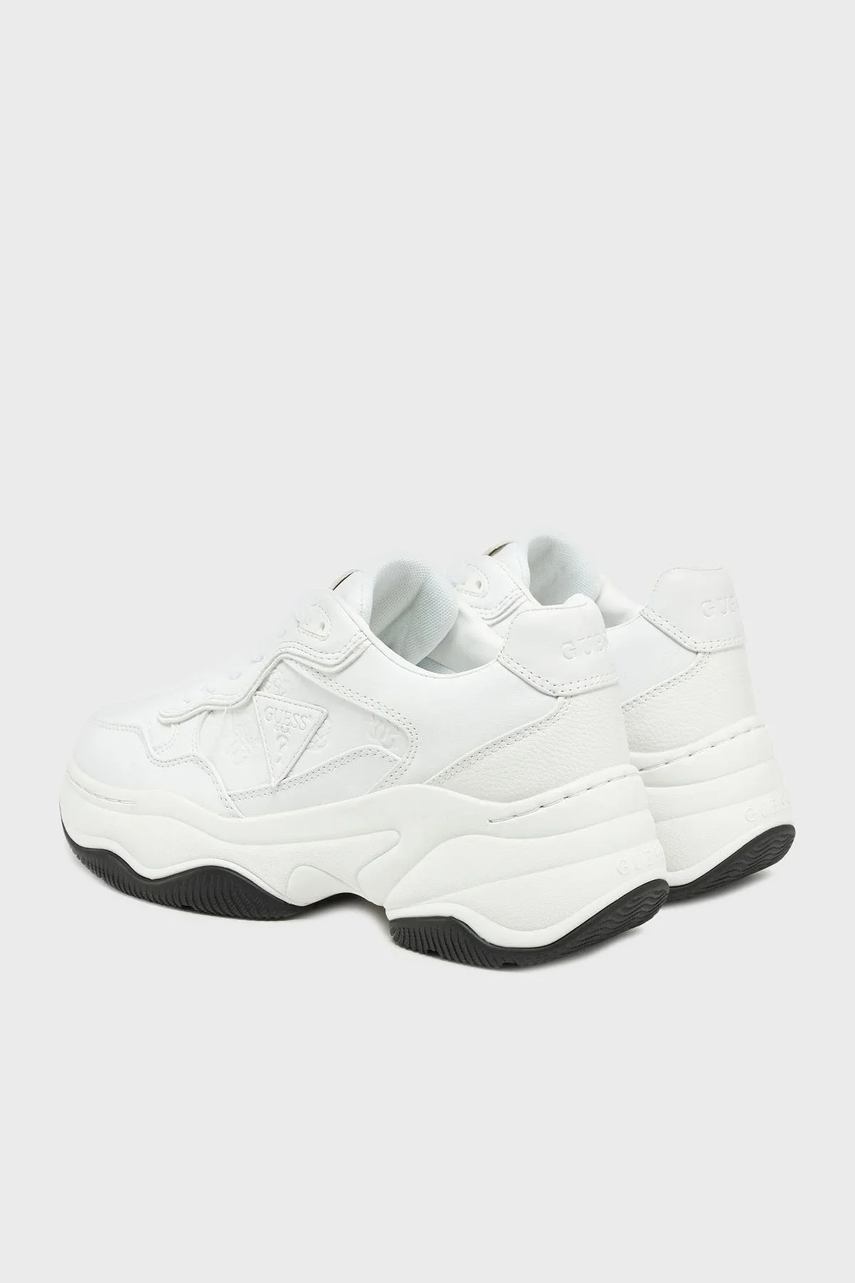 Guess Hapyy 4G Logolu Kalın Tabanlı Sneaker FLPHAPFAL12 Bayan Ayakkabı FLPHAP FAL12 WHITE BEYAZ - 11