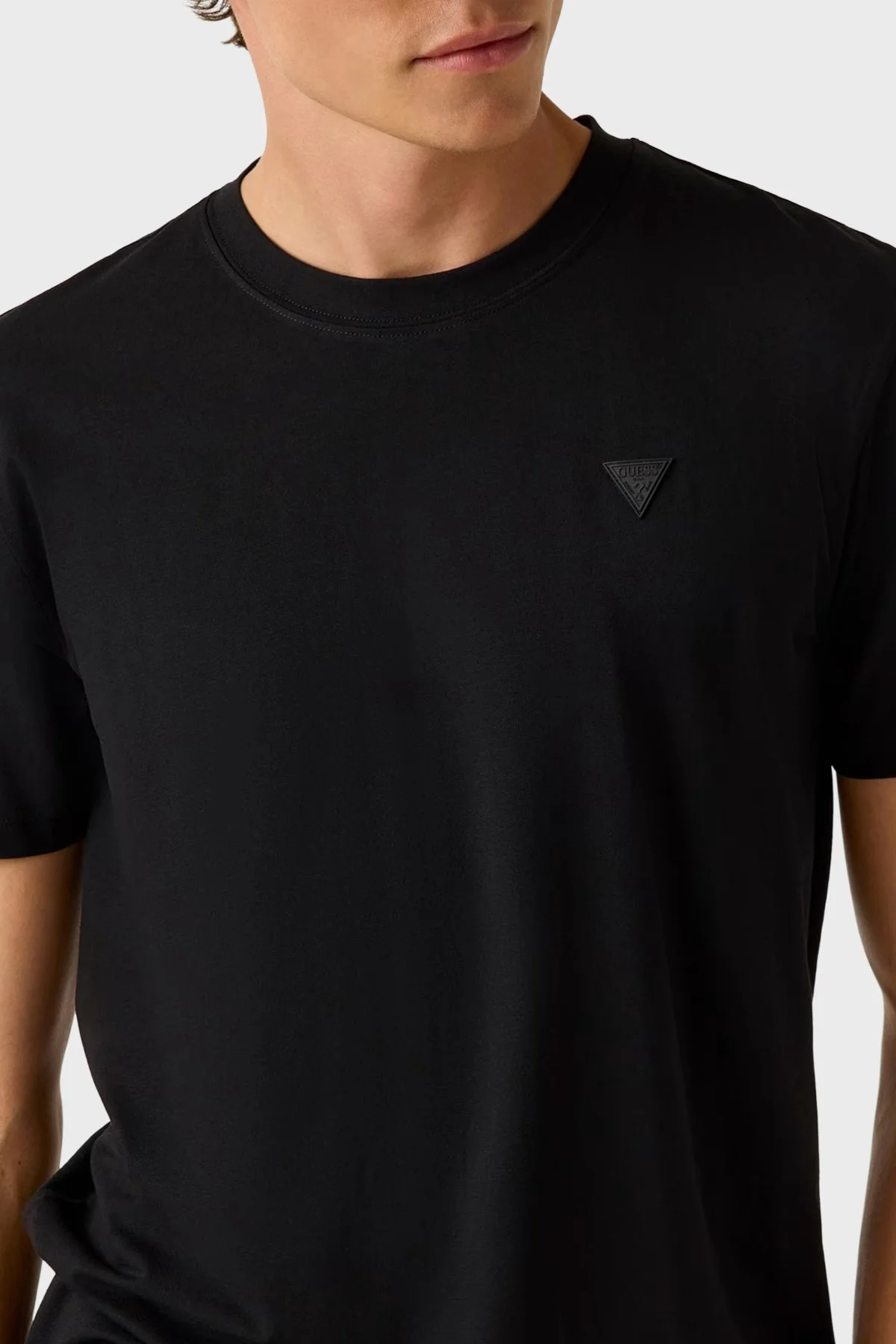 Guess Hedley Pamuklu Regular Fit Logolu Bisiklet Yaka Z2YI12JR06K Erkek T Shirt Z2YI12 JR06K JBLK SİYAH - 4