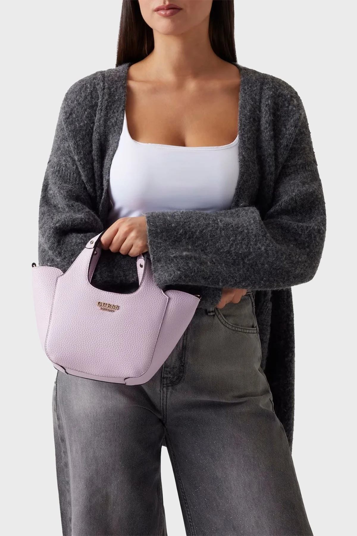 Guess Helina Portföylü Çıkarılabilir Askılı HWBG9640750 Bayan Çanta HWBG96 40750 ORC LİLA - 8