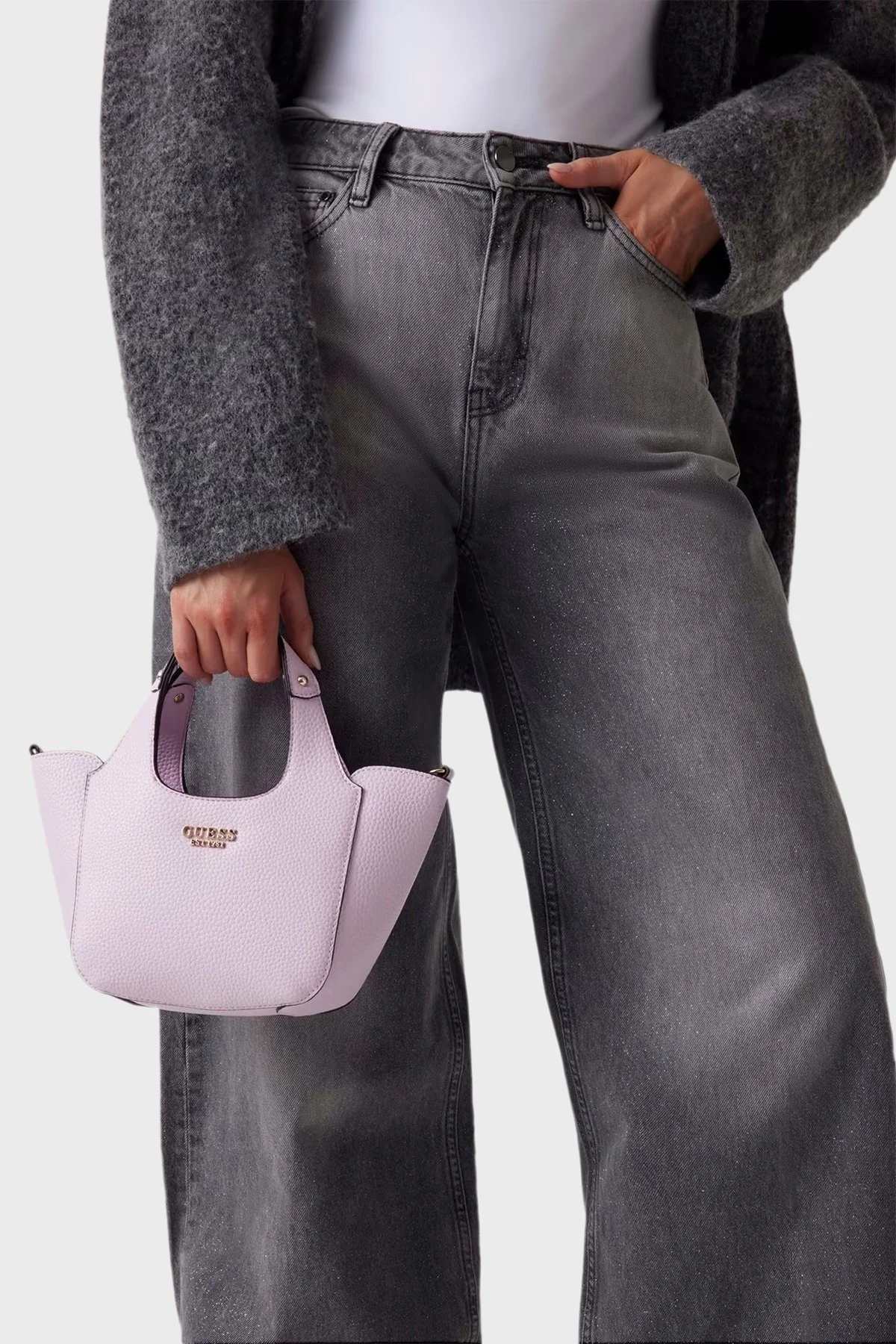 Guess Helina Portföylü Çıkarılabilir Askılı HWBG9640750 Bayan Çanta HWBG96 40750 ORC LİLA - 9