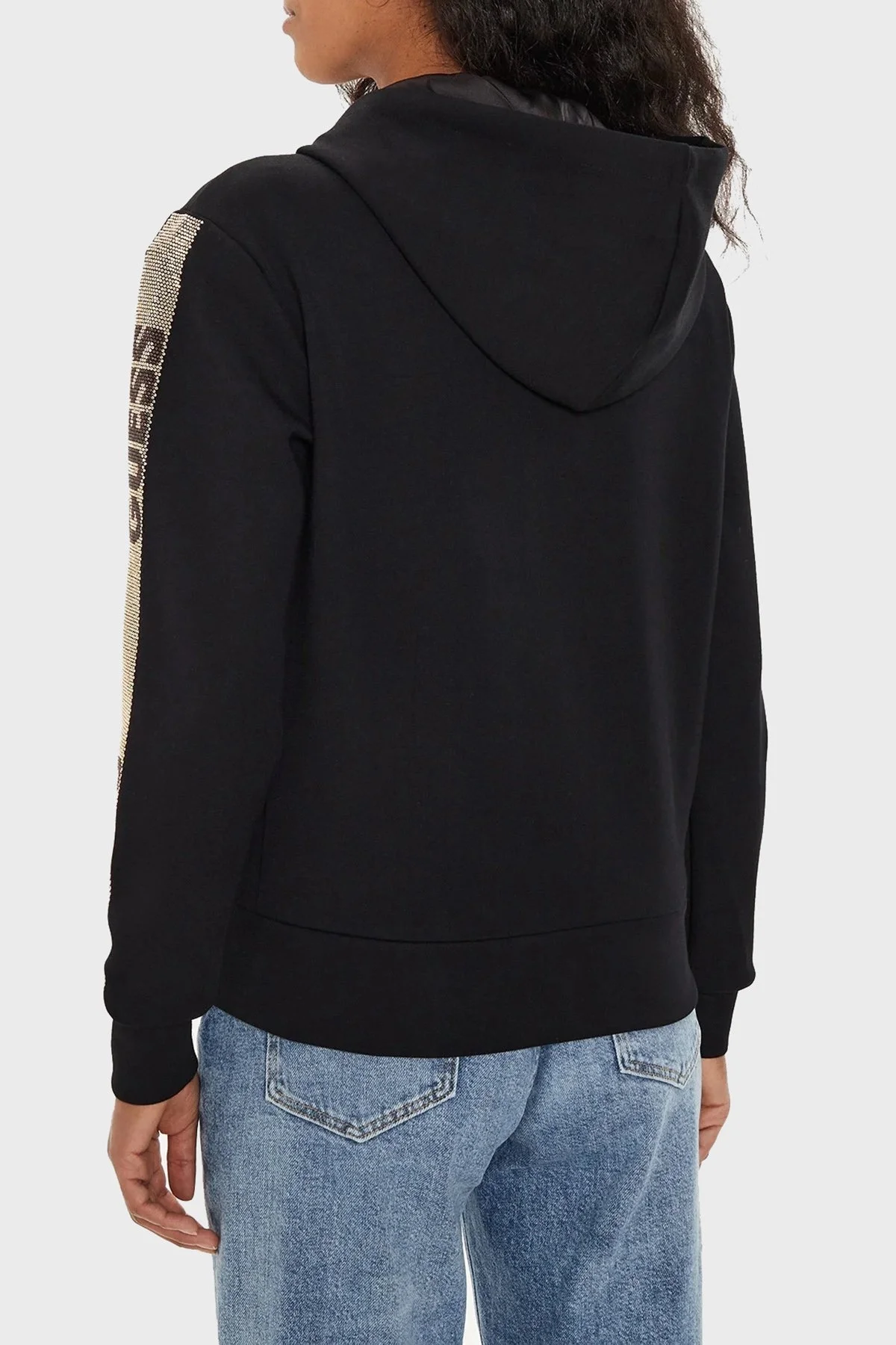 Guess Hood Scuba Regular Fit Kapüşonlu W4YQ22KBYE2 Bayan Sweat W4YQ22 KBYE2 JBLK SİYAH - 2